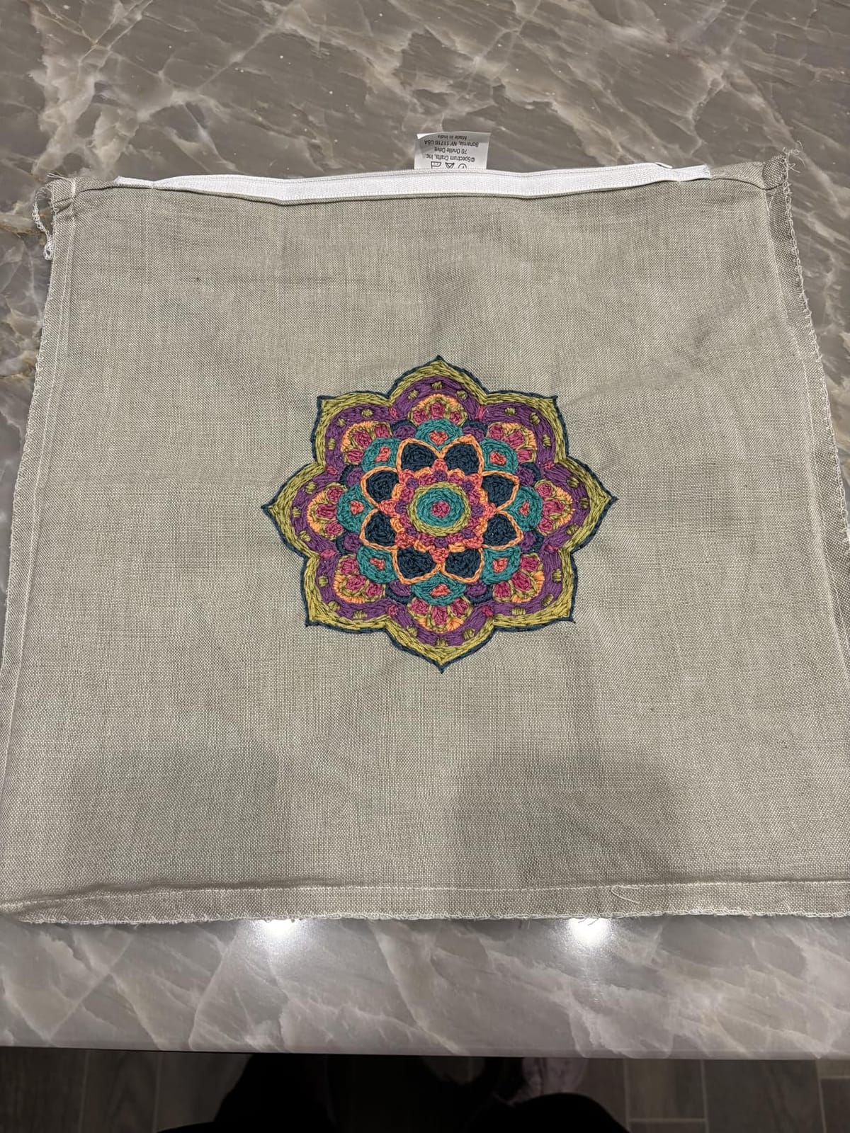 Mandala Punch Needle Pillow Kit customer photo 1