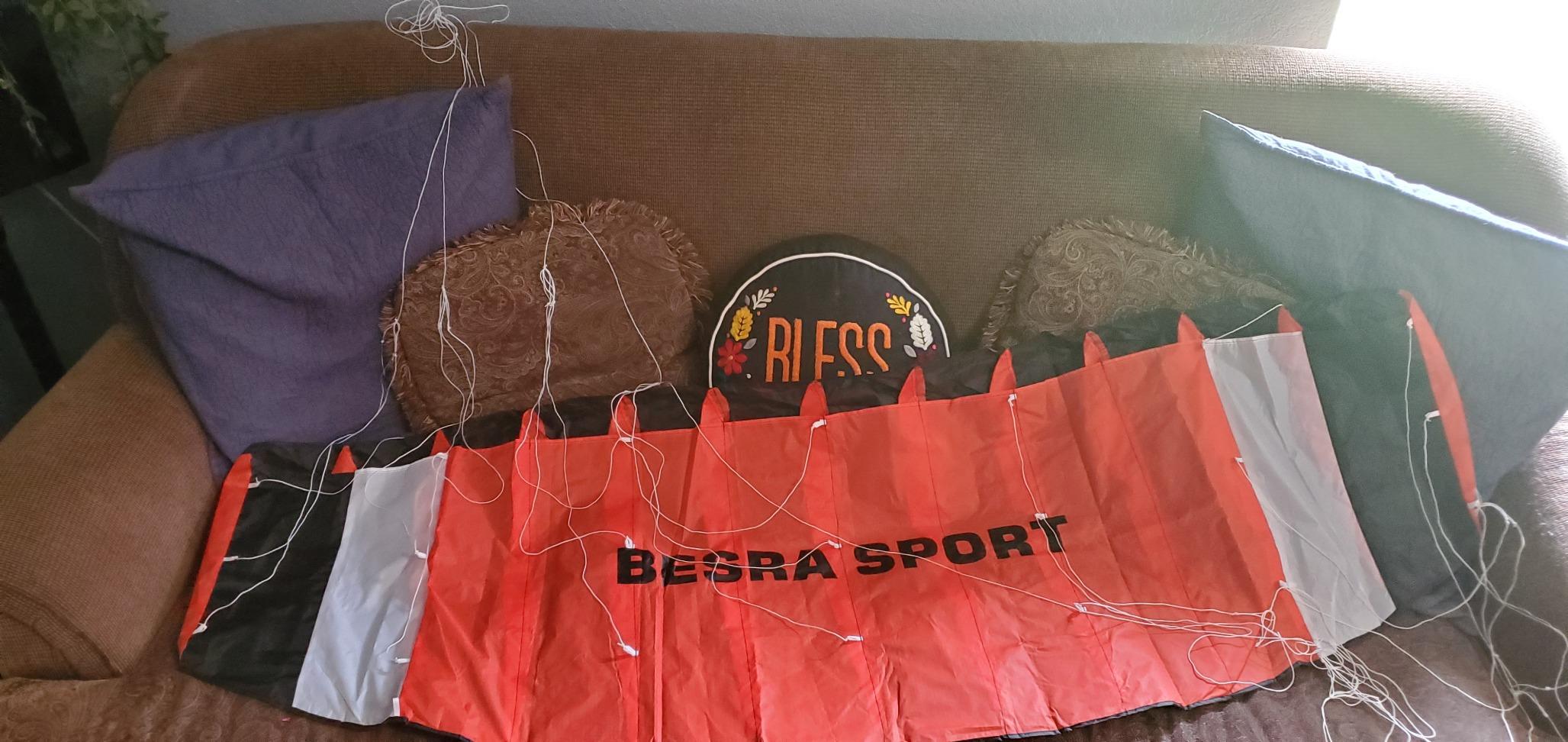 Besra Huge 73inch Dual Line Parachute Stunt Kite with Flying Tools 1.8m Power Parafoil Kitesurfing Training Kites Outdoor Fun Sports customer photo 2