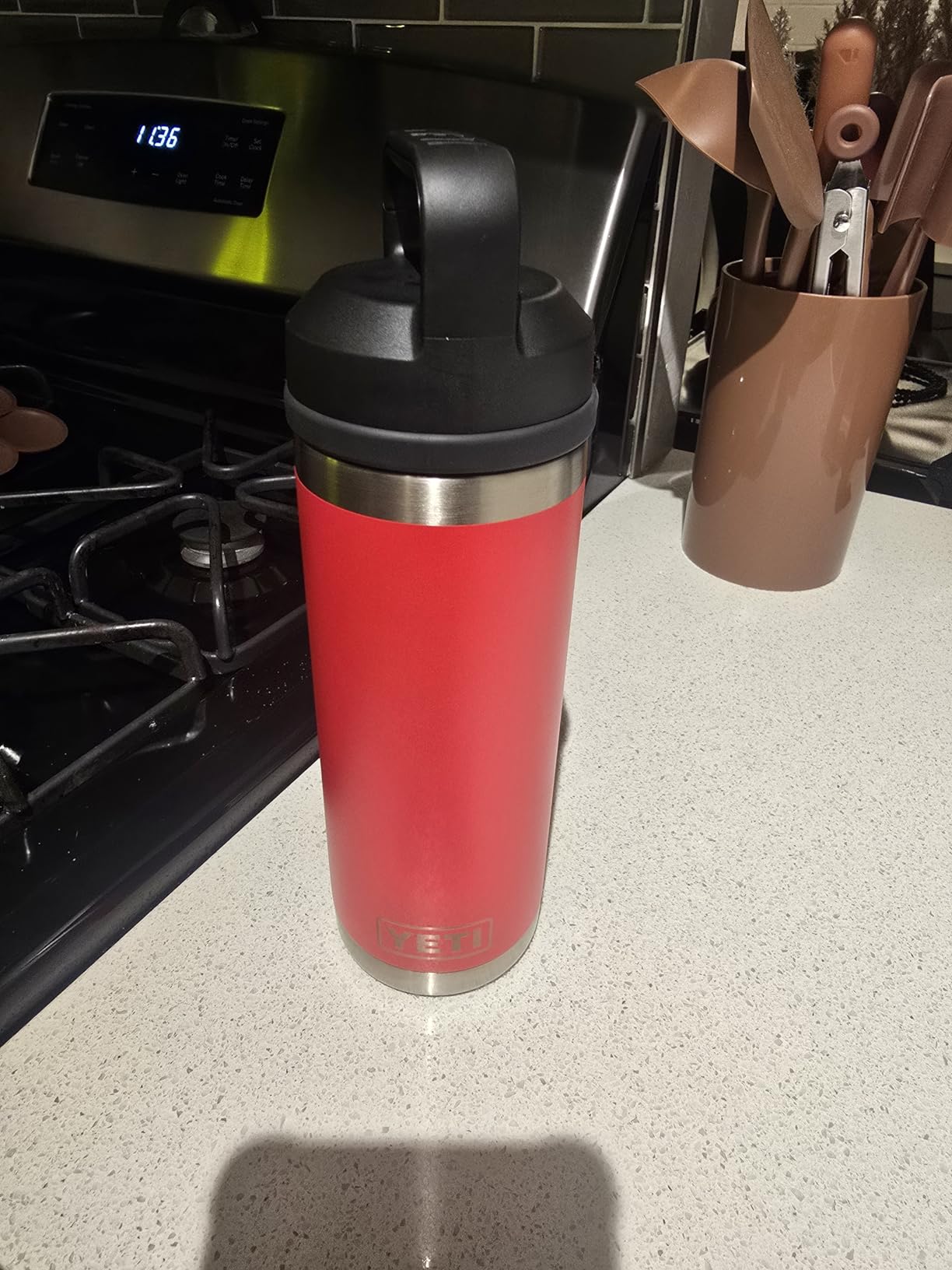YETI Rambler 18 oz Bottle, Leakproof, Vacuum Insulated, Stainless Steel with Chug Cap, Stainless customer photo 2