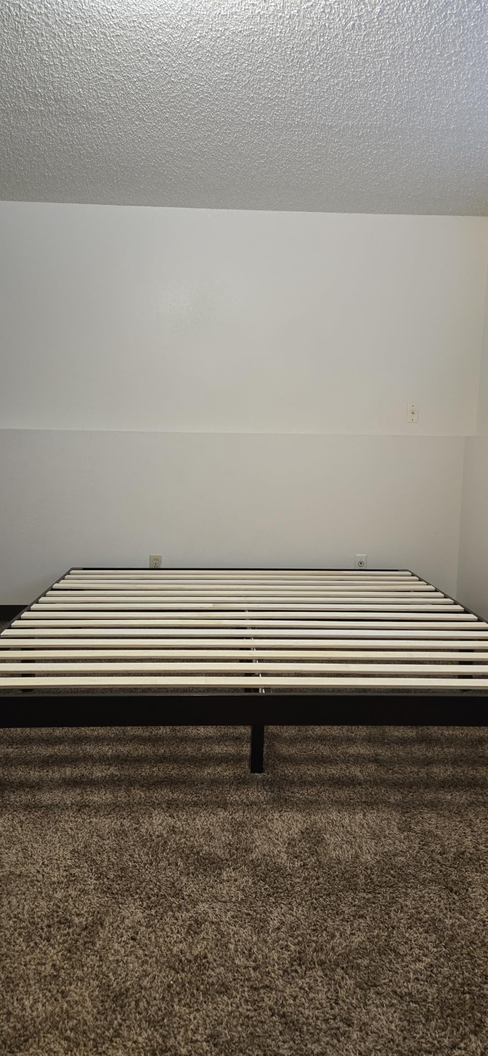 GIANTEX Full Wood Platform Bed Frame, 14 Inch Solid Rubber Wood Mattress Foundation, Heavy Duty Wooden Slats Support, No Box Spring Needed, Easy Assembly, Espresso customer photo 2