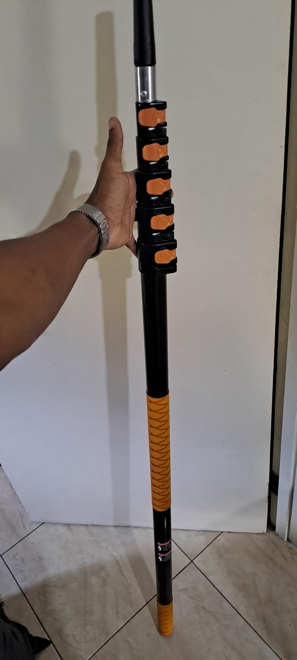 5-24 ft Long Telescopic Extension Pole, Multi-Purpose Extendable Pole | Universal Twist-on Metal Tip // Lightweight and Sturdy // Best Telescopic Pole for Painting, Dusting and Window Cleaning customer photo 2
