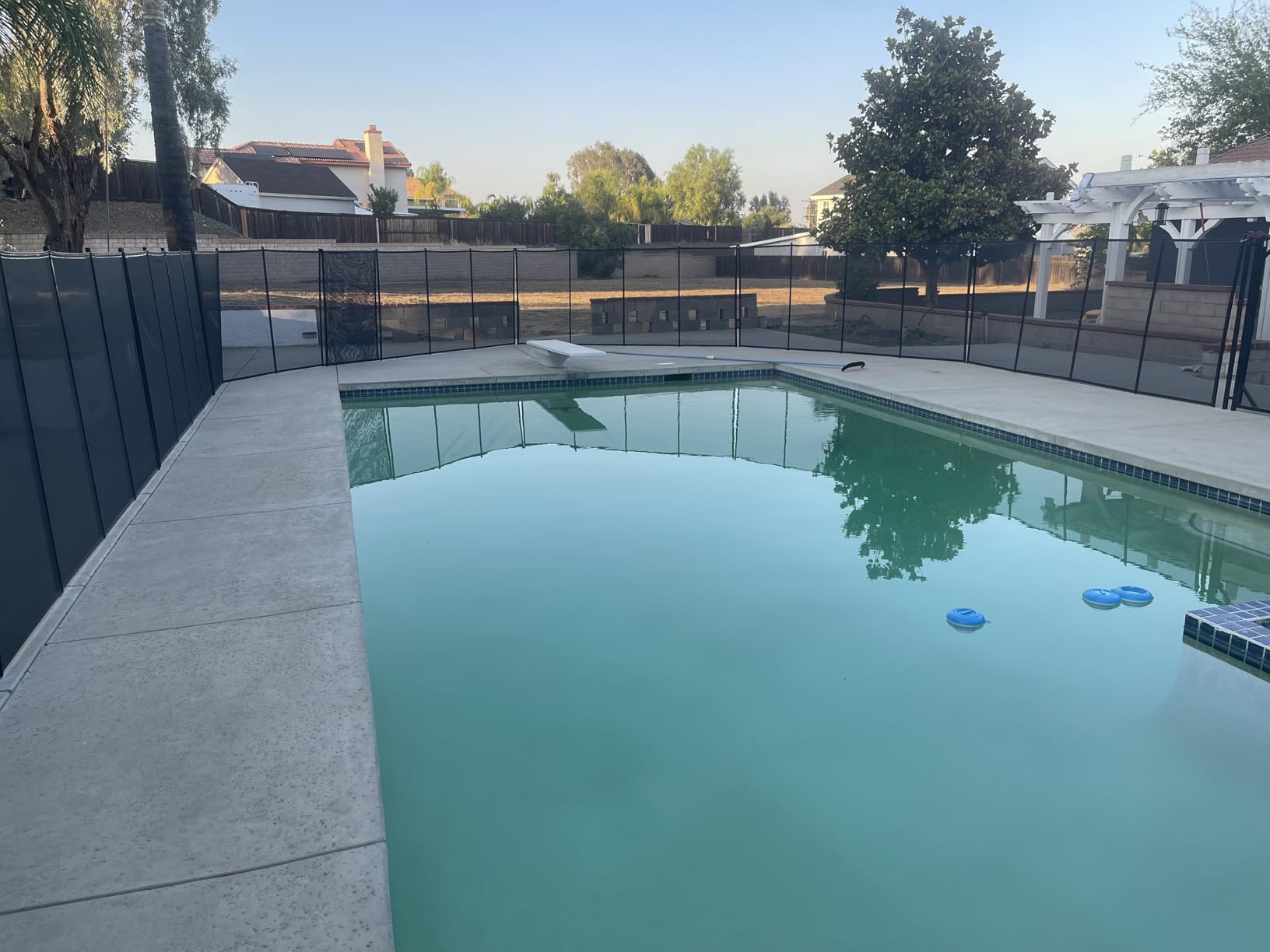 VINGLI Pool Fence 4Ft x 48Ft, Swimming Safety Fencing for Inground Pools | Safety barrier fencing for kids & pets, mesh pool fence prevents accidental access, weather-resistant black fence customer photo 1