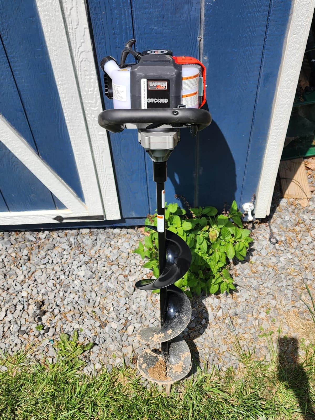 GardenTrax Earth Auger Combo 43cc 2cycle Powerhead with 8 Inch Auger Drill Bit EPA Compliant Post Hole Digger customer photo 1