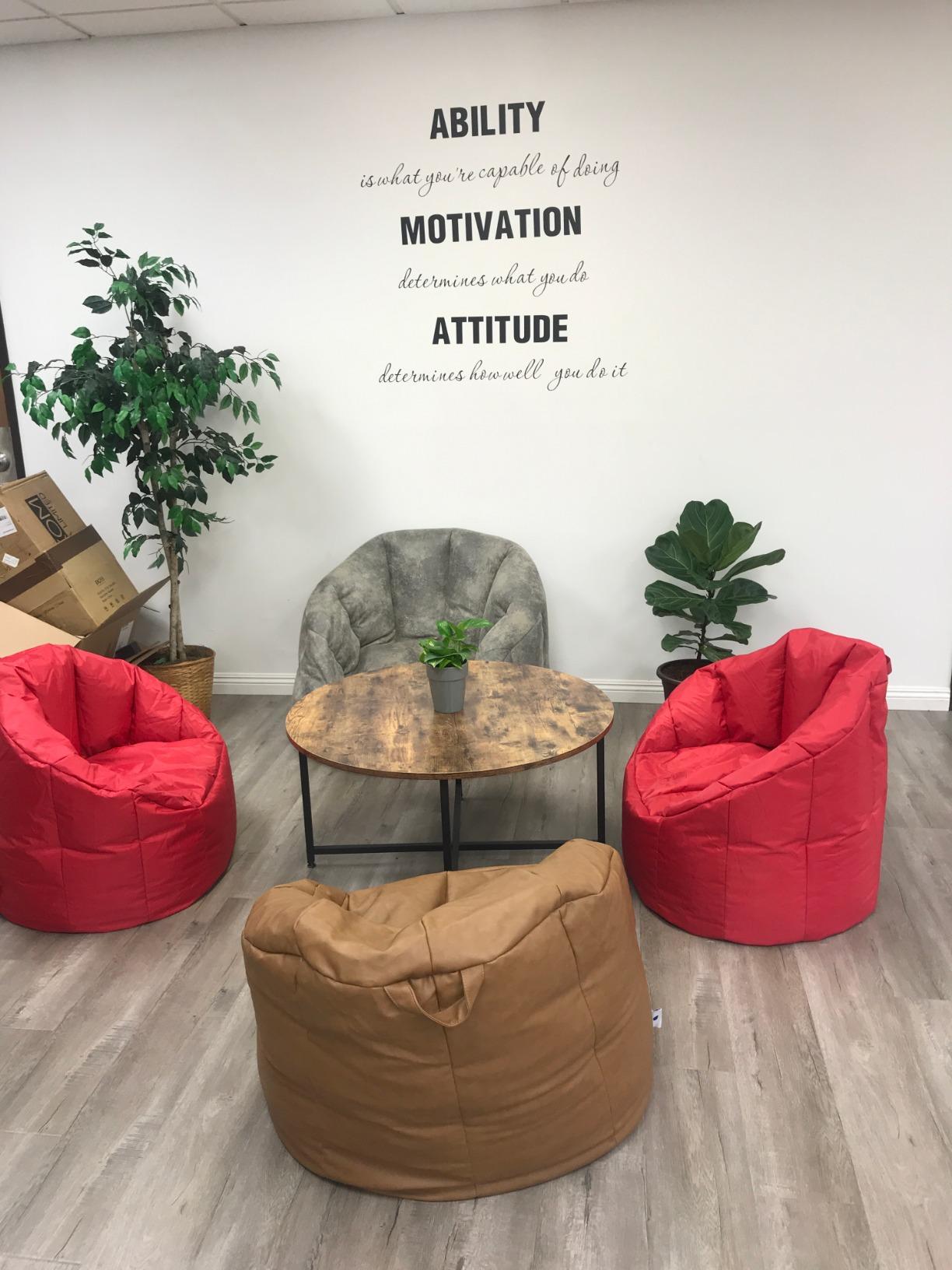 Big Joe Milano Beanbag Chair Red Smartmax | Polystyrene Bean Filled, Refillable, Nylon Polyester, Adult-Sized Comfortable Seating, Supports Up to 250 lbs customer photo 1