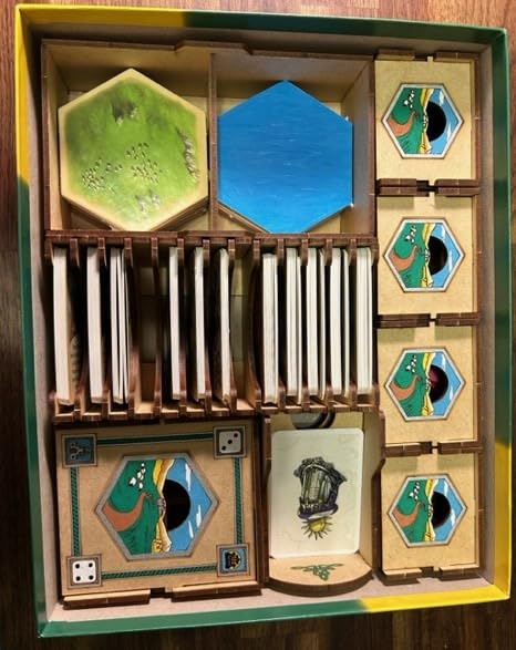 TowerRex Organizer for Catan, Board Game Storage | Cities and Knights, Seafarers, 5-6 Player Expansions Compatible, Fits Sleeved Cards, Removable In-Game Trays customer photo 2