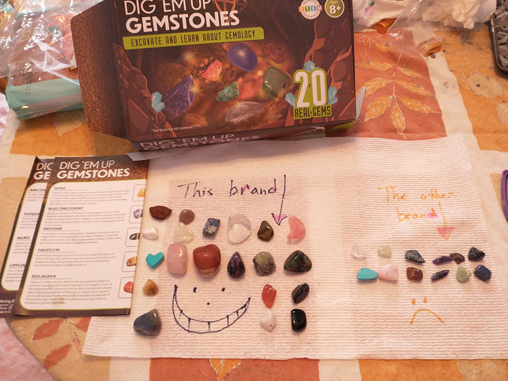 LotFancy Gemstone Dig Kit for Kids, 20 Real Gems, Science Excavation Gift | Rocks Stones Collection, Ages 8-12 Fit, STEM Classroom Learning Activity, Birthday Gift for Boys Girls, Geology Discovery Toy customer photo 2
