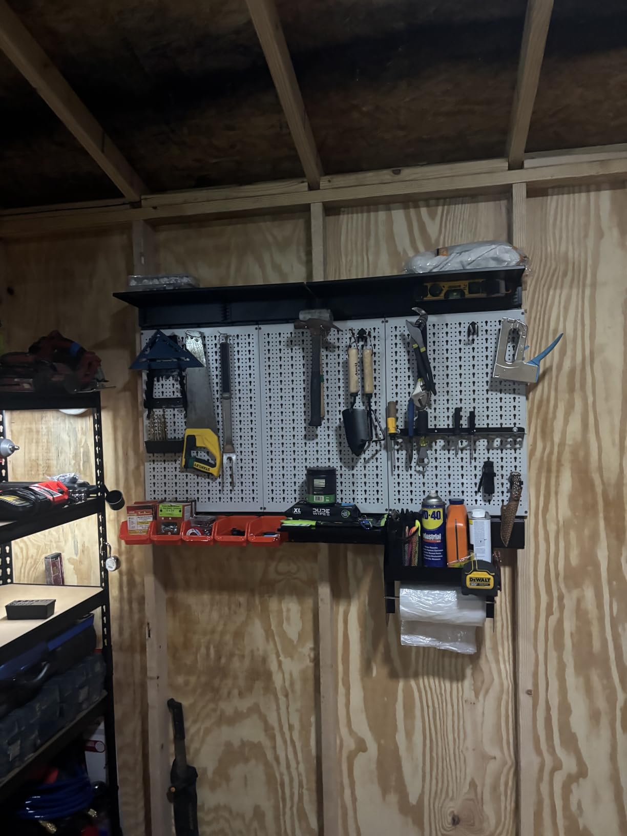 TORACK Pegboard Wall Organizer Kit 48x24 in, Garage Metal Tool Pegboard | Tool Organizer System, Tools Storage Peg Board Kit with Hooks and Accessories, Wall Mounted Storage Bins, Shelves customer photo 1