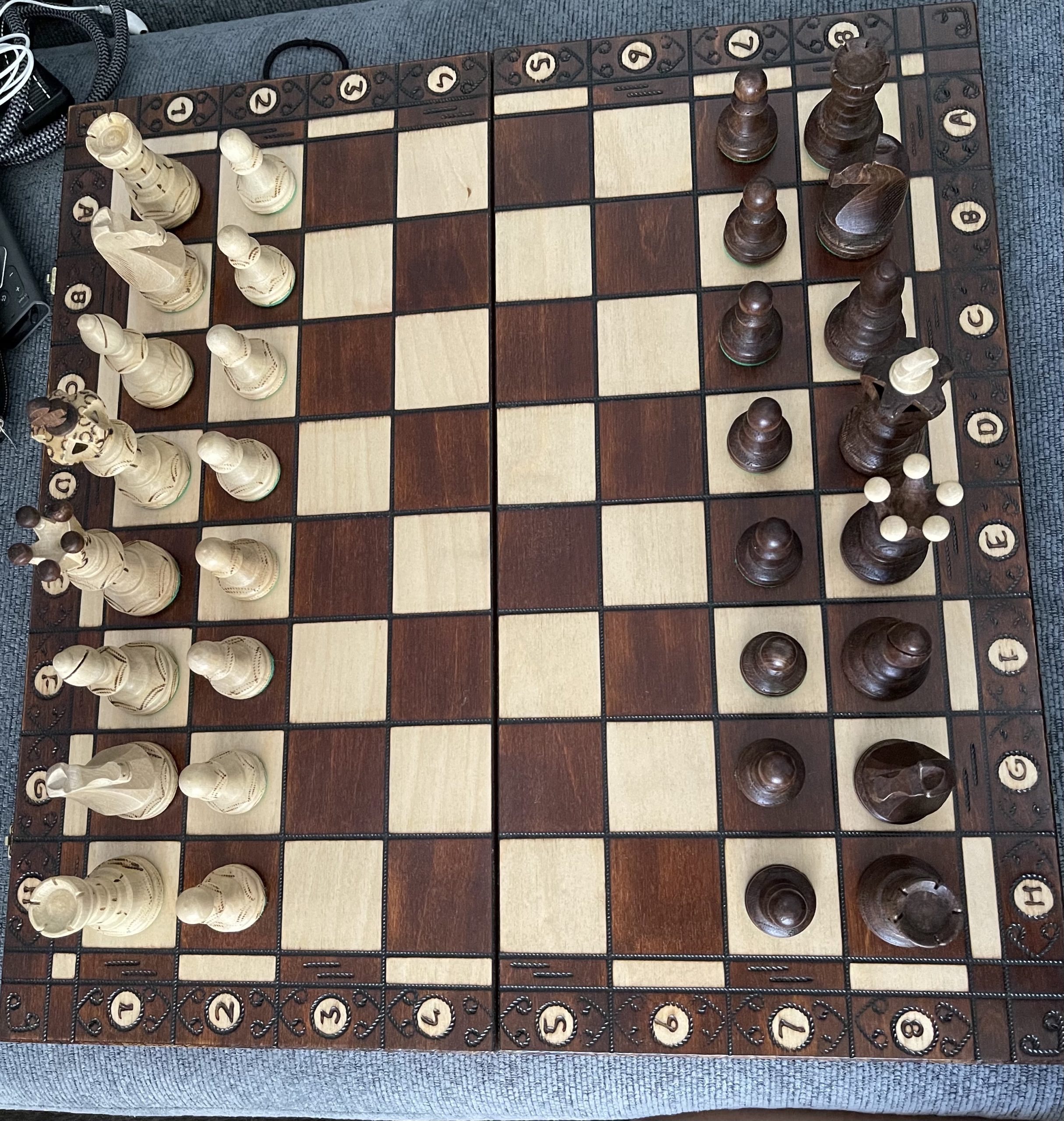 Handmade European Wooden Chess Set with 21 Inch Board and Hand Carved Chess Pieces customer photo 1