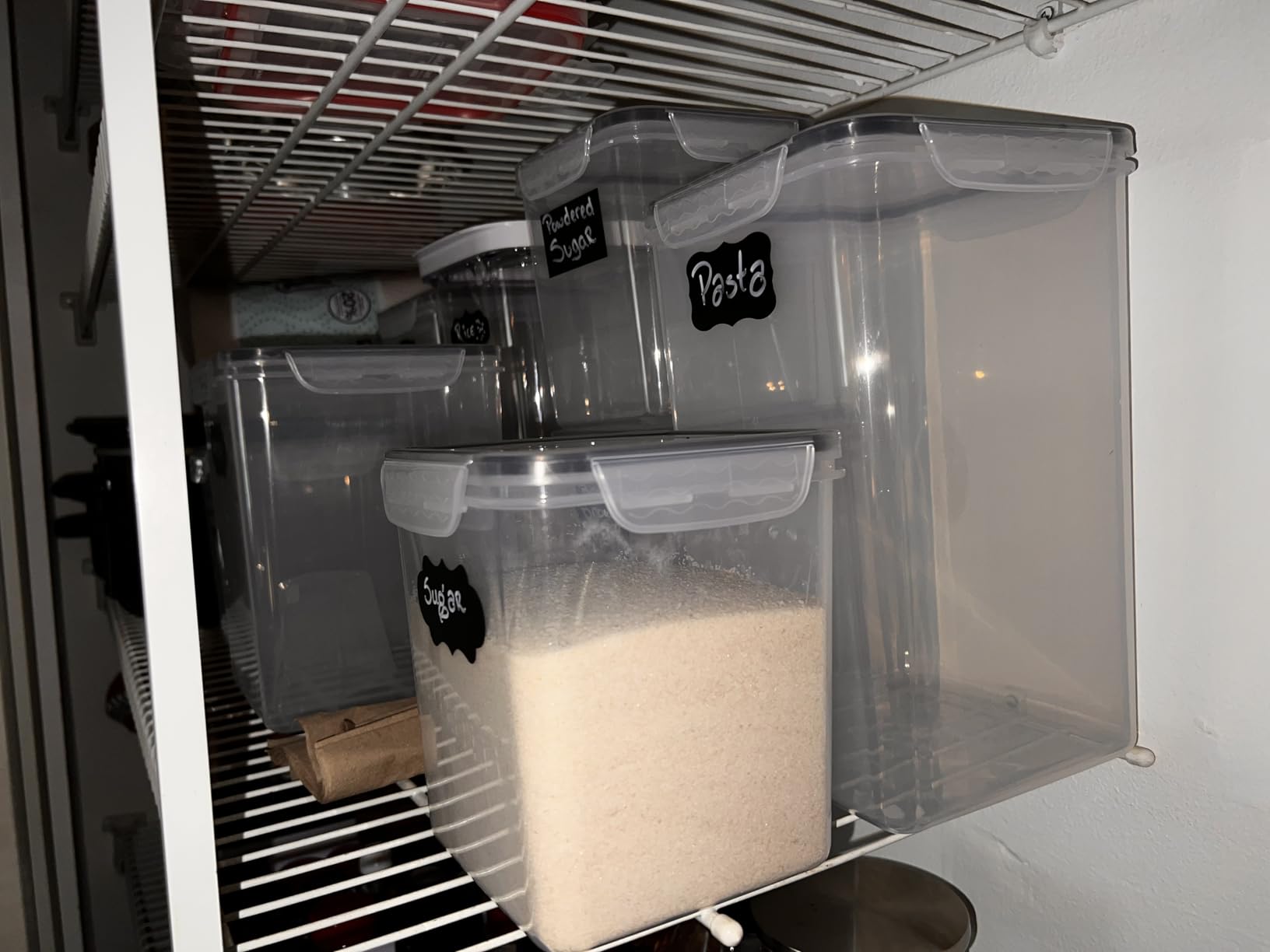 VERONES Large Tall Airtight Food Storage Containers, 10 PACK Containers Set | Plastic Airtight Kitchen & Pantry Organization, Ideal for Flour & Sugar Plastic Canisters with Labels customer photo 2