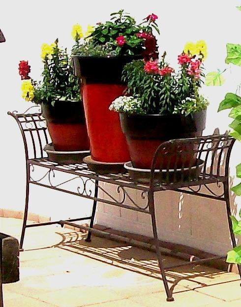 Safavieh Outdoor Collection Hadley Victorian Antique Blue Bench customer photo 1