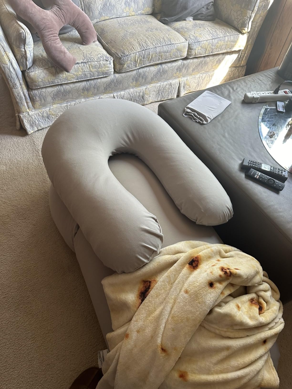 The Moon Pod Bean Bag Chair - Large, Modern Beanbag for Adults, Kids and Teens. Washable Stretch Cover Filled with Thousands of High Density Micro-Beads (Navy). customer photo 1