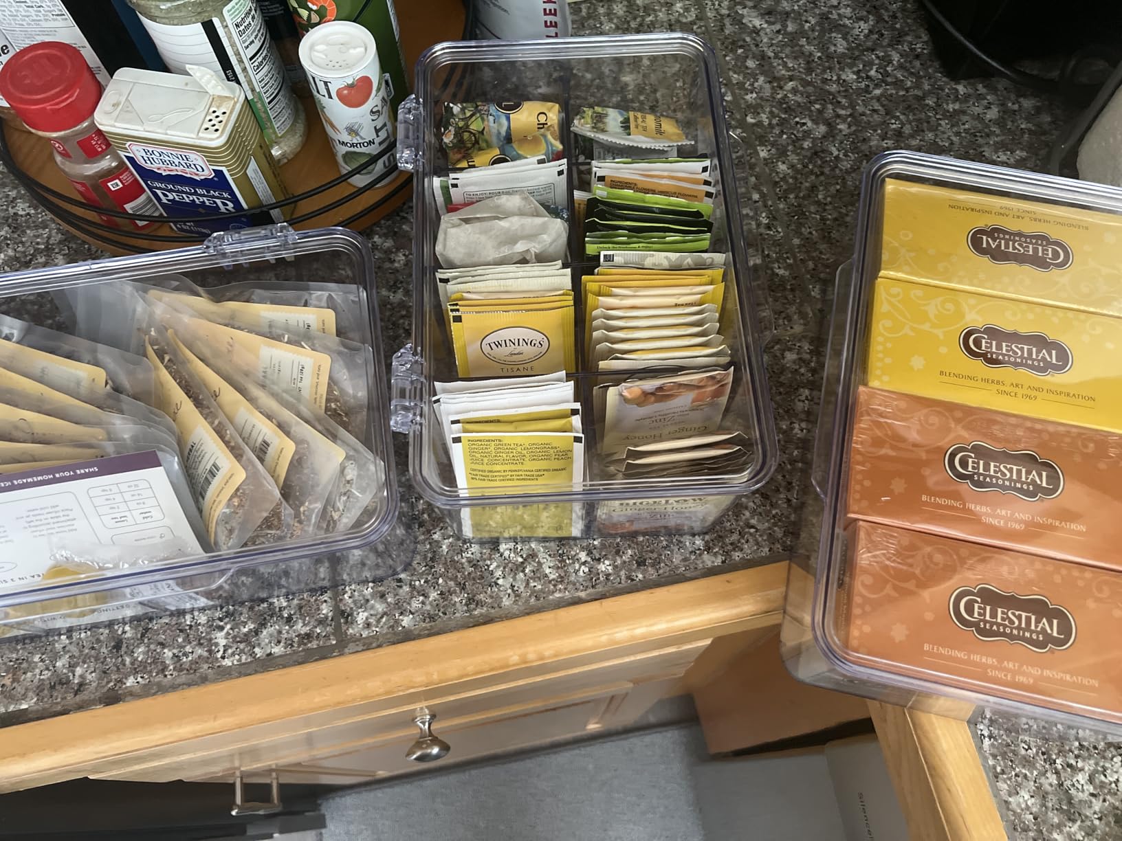 Utopia Home Tea Bag Organizer with Lids, Stackable Tea Box, 3 Pack, Clear | Partition Organizers with Lids For Drawers, Countertops, Fridge, Kitchen, Snack & Spice Organization customer photo 1