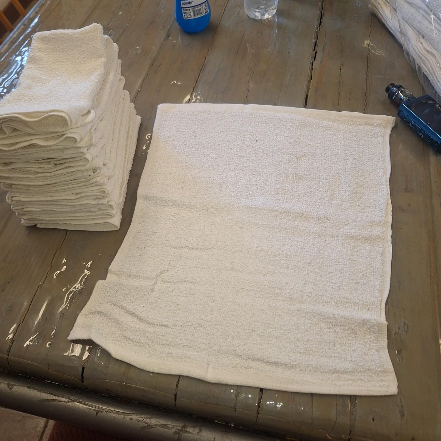 Avalon Towels Bar Towels (Pack of 60) Size 14x17 Inches - 100% Cotton, Absorbent and Reusable Cleaning Rags, Multipurpose Cleaning Towels, Terry Cloth Rags, Durable Shop Rags (White) customer photo 1