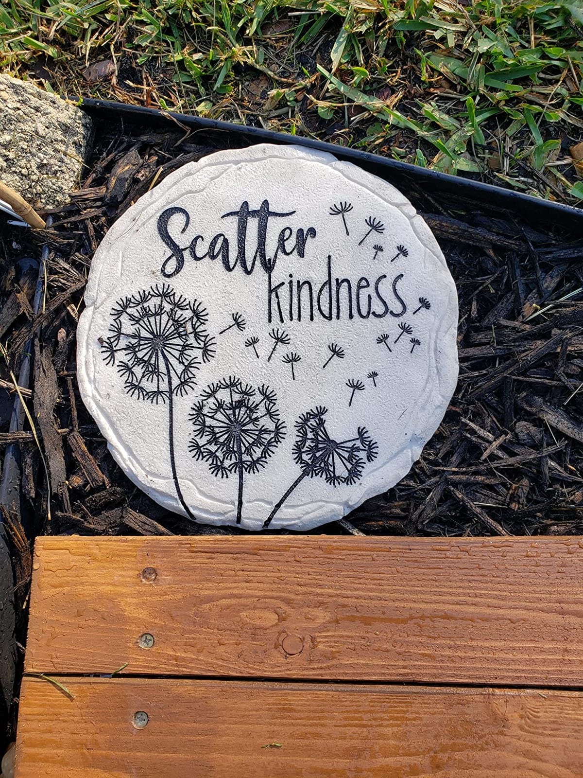 Spoontiques - Garden Decor - Scatter Kindness Stepping Stone - Decorative Stone for Garden customer photo 1