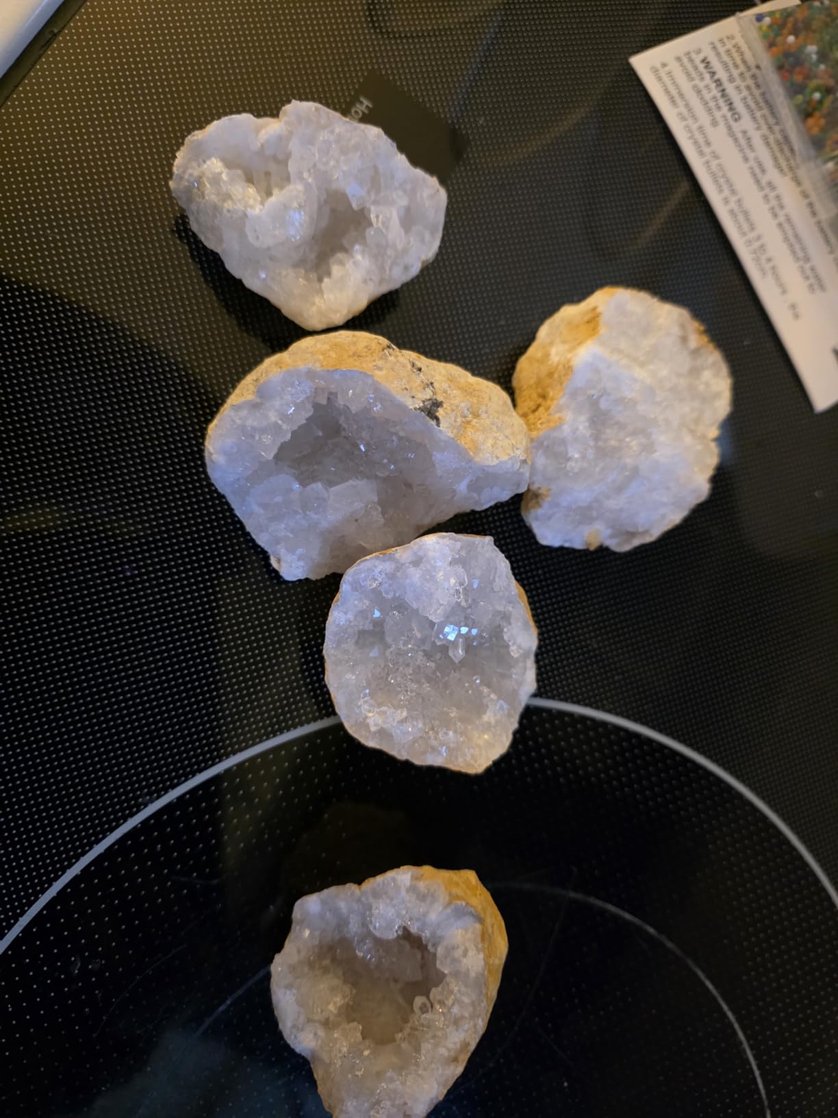Discovery Crack-Open Geode Kit - Mystery Crystal STEM Science Set | 10 Natural Quartz Geodes | Kids Goggles, Magnifying Glass & Display Stands | Rock Dig Activity Toy| Educational Experiment Gift customer photo 1