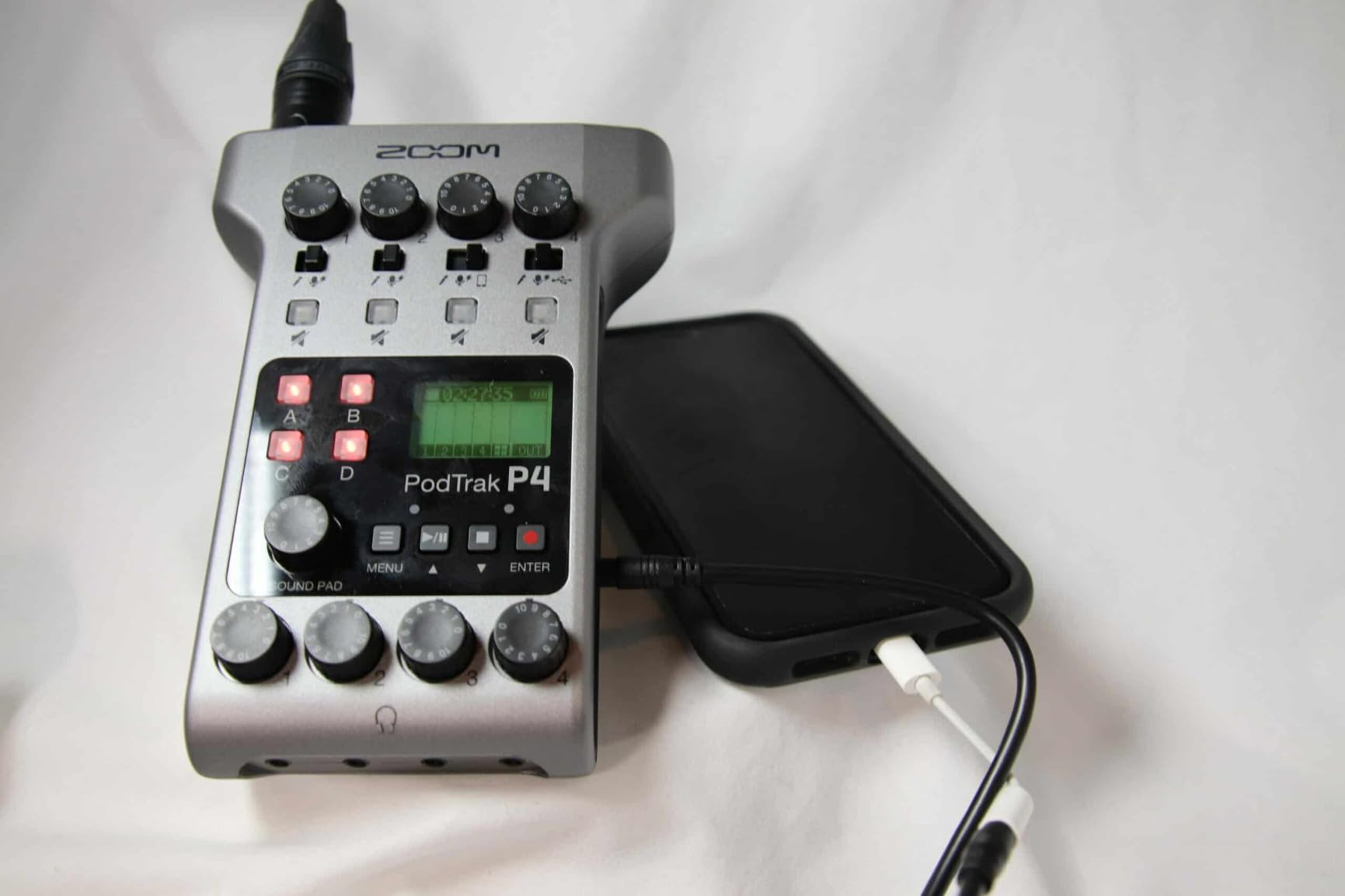 Zoom PodTrak P4 Podcast Recorder with 4 XLR Mic Inputs, 4 Headphone Outputs, Phone & USB Input for Remote Interviews customer photo 1