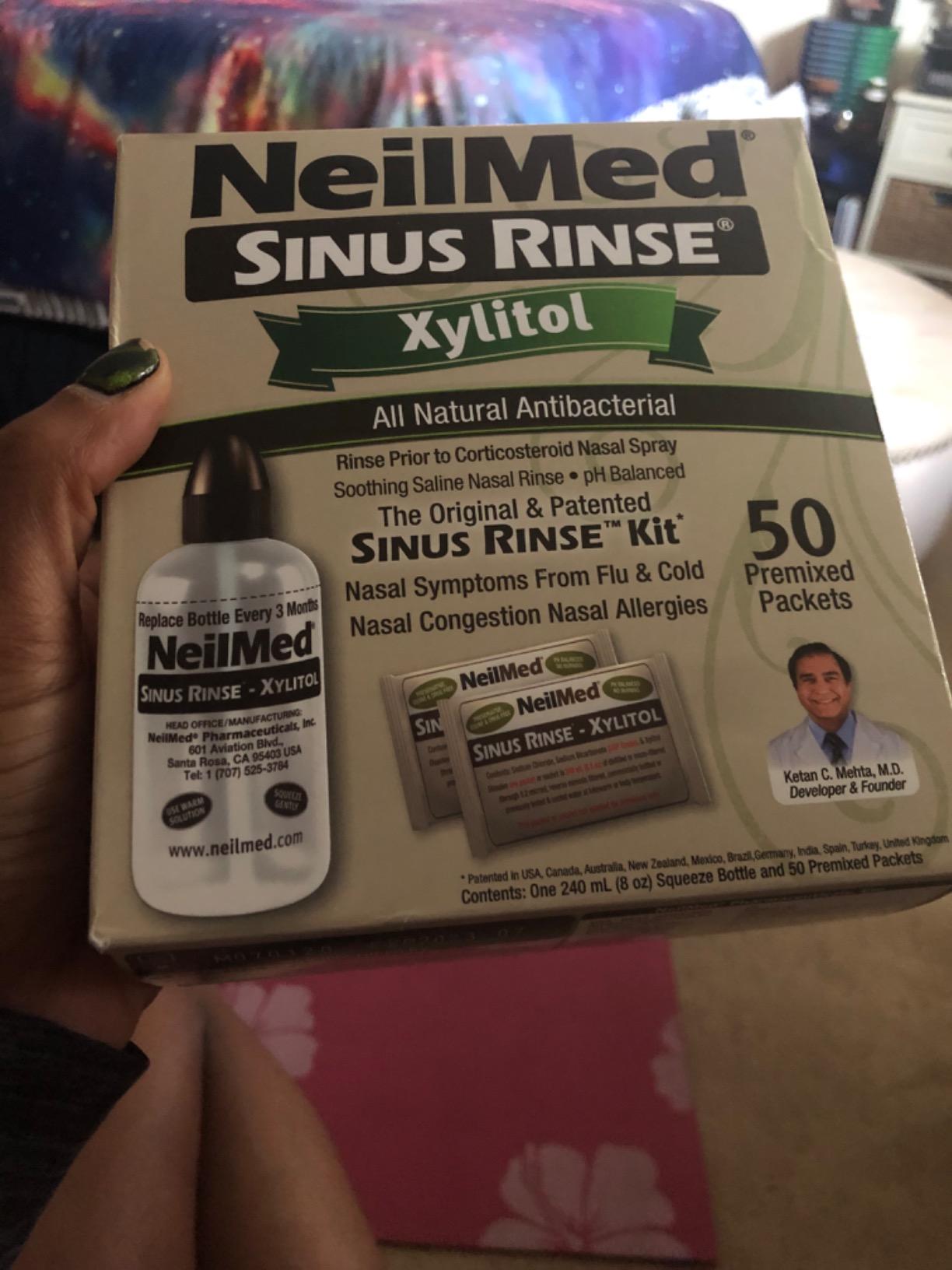 NeilMed Sinus Rinse Kit with Xylitol, 50 Count (Pack of 1) customer photo 1