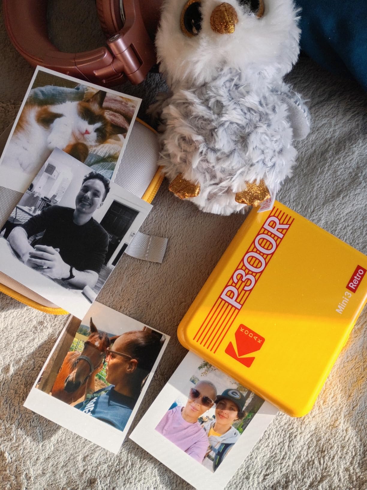 KODAK Mini 3 Retro 3x3 Portable Photo Printer, 4PASS, 38 Sheets, White, Bluetooth customer photo 1