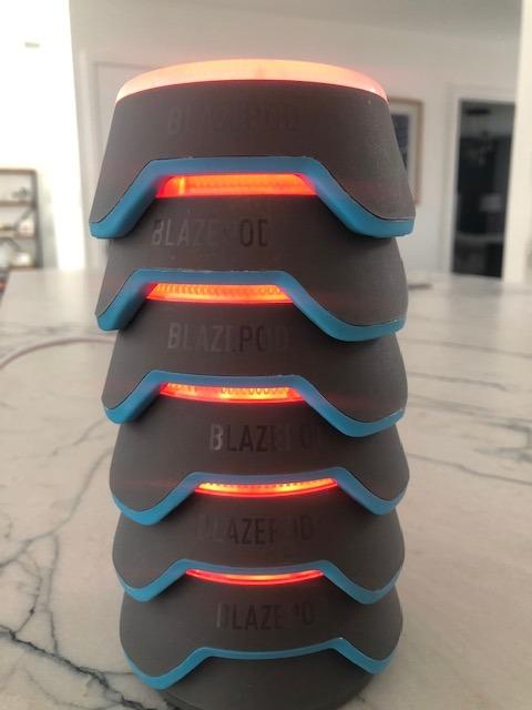 BlazePod Reaction Training Kit Smart Pods for Speed, Agility & Cognitive Drills - Pro-Level Training for Athletes, Trainers, Therapists & Coaches - App Access Included (4 Pods) customer photo 2