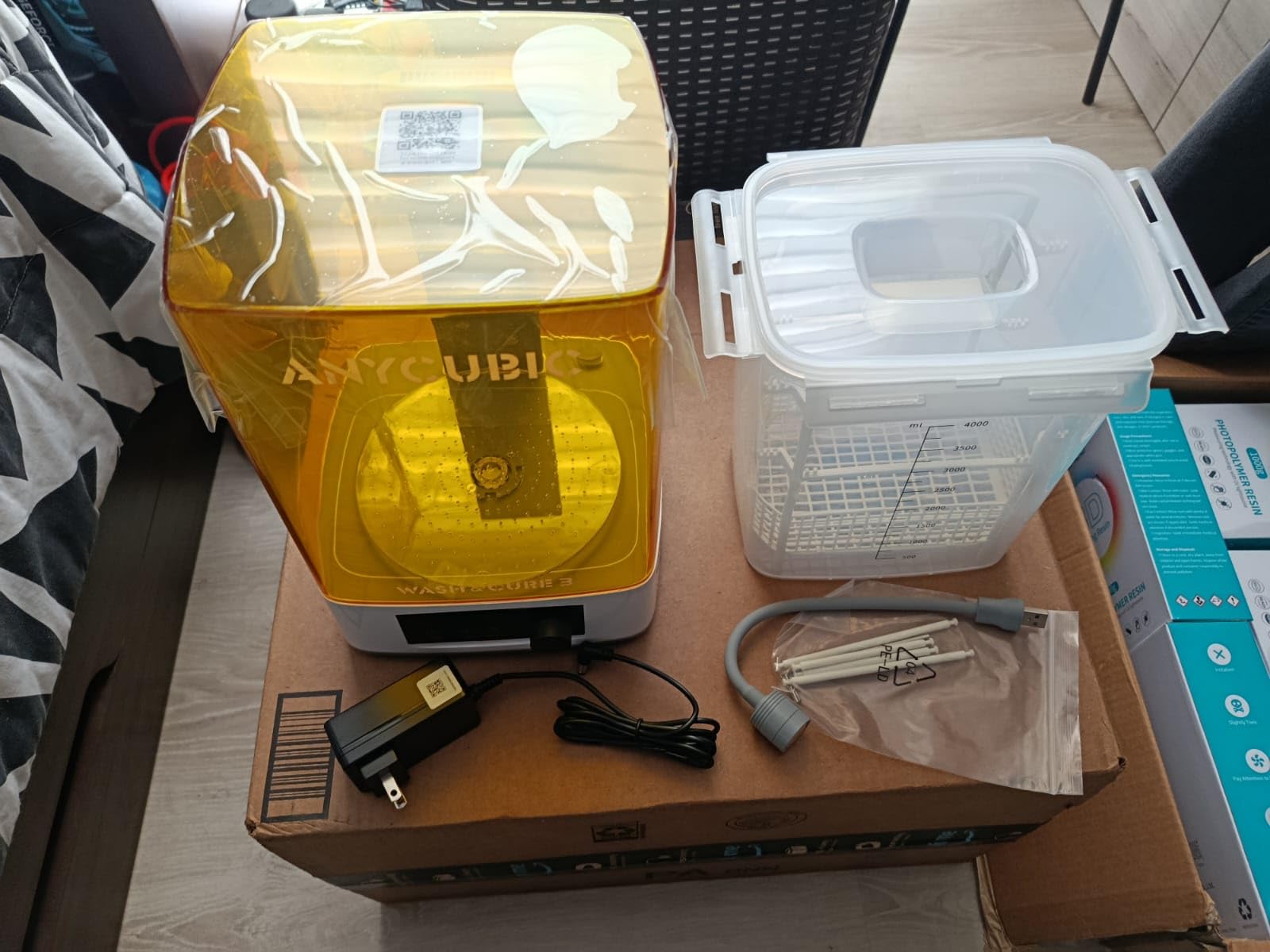 ANYCUBIC Wash and Cure Machine 3.0 with Twistable Gooseneck Light | 2 in 1 UV Washing and Curing Station for ANYCUBIC Photon Mono 4/Mono 4 Ultra/Mars Series LCD/DLP/SLA 3D Printer Models customer photo 1
