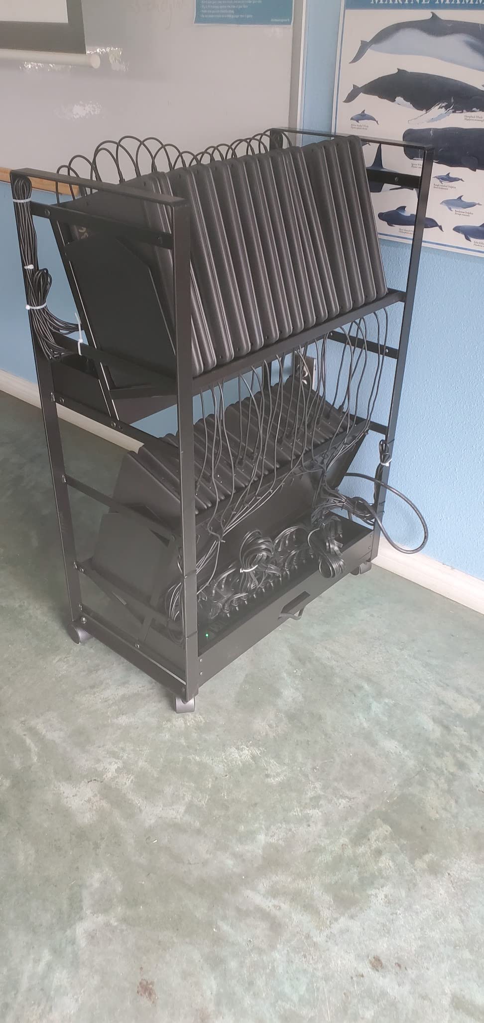 Line Leader 32-Device Mobile Charging Station | Steel Rolling Cart for Laptops, Tablets, & Chromebooks | Open Design with Dividers & UL-Certified Surge Protection customer photo 2