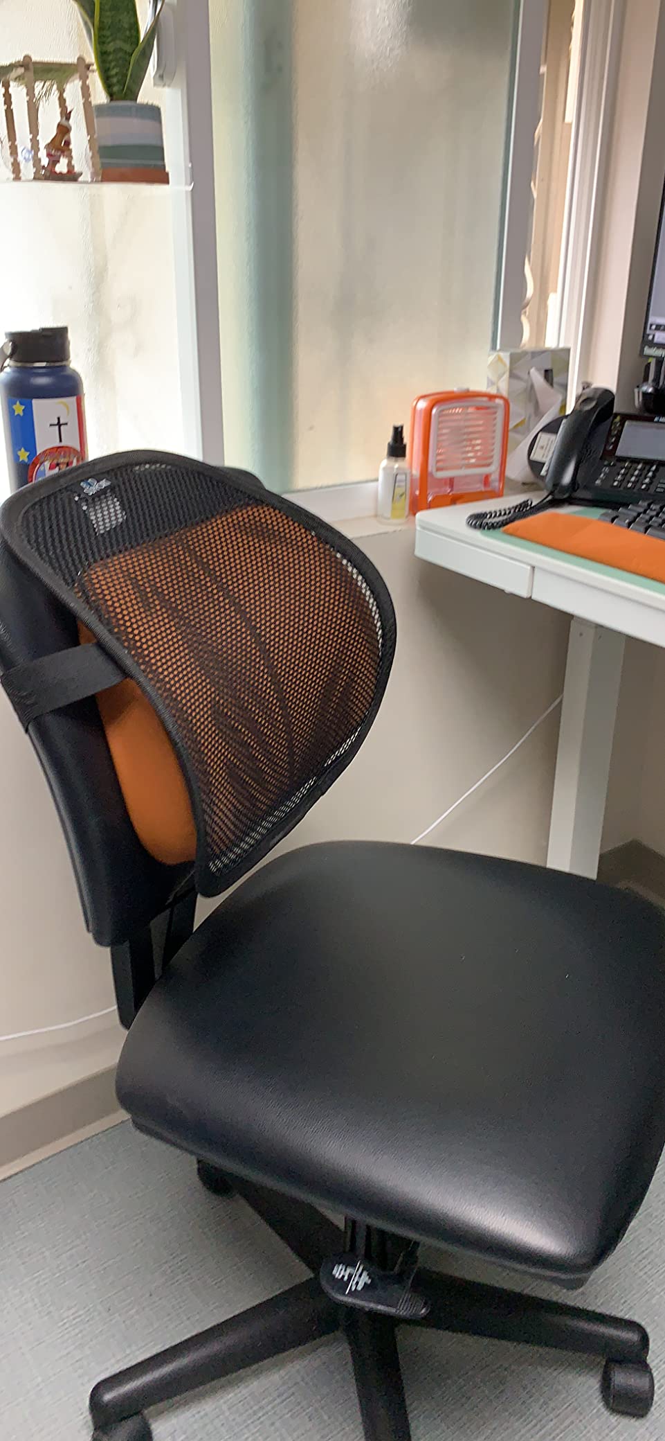 ZHONGLI Memory Foam Lumbar Support Pillow-Middle/Lower Back Support Cushion-Used for car Seats, Office Chairs, recliners, etc. (Brown) customer photo 2