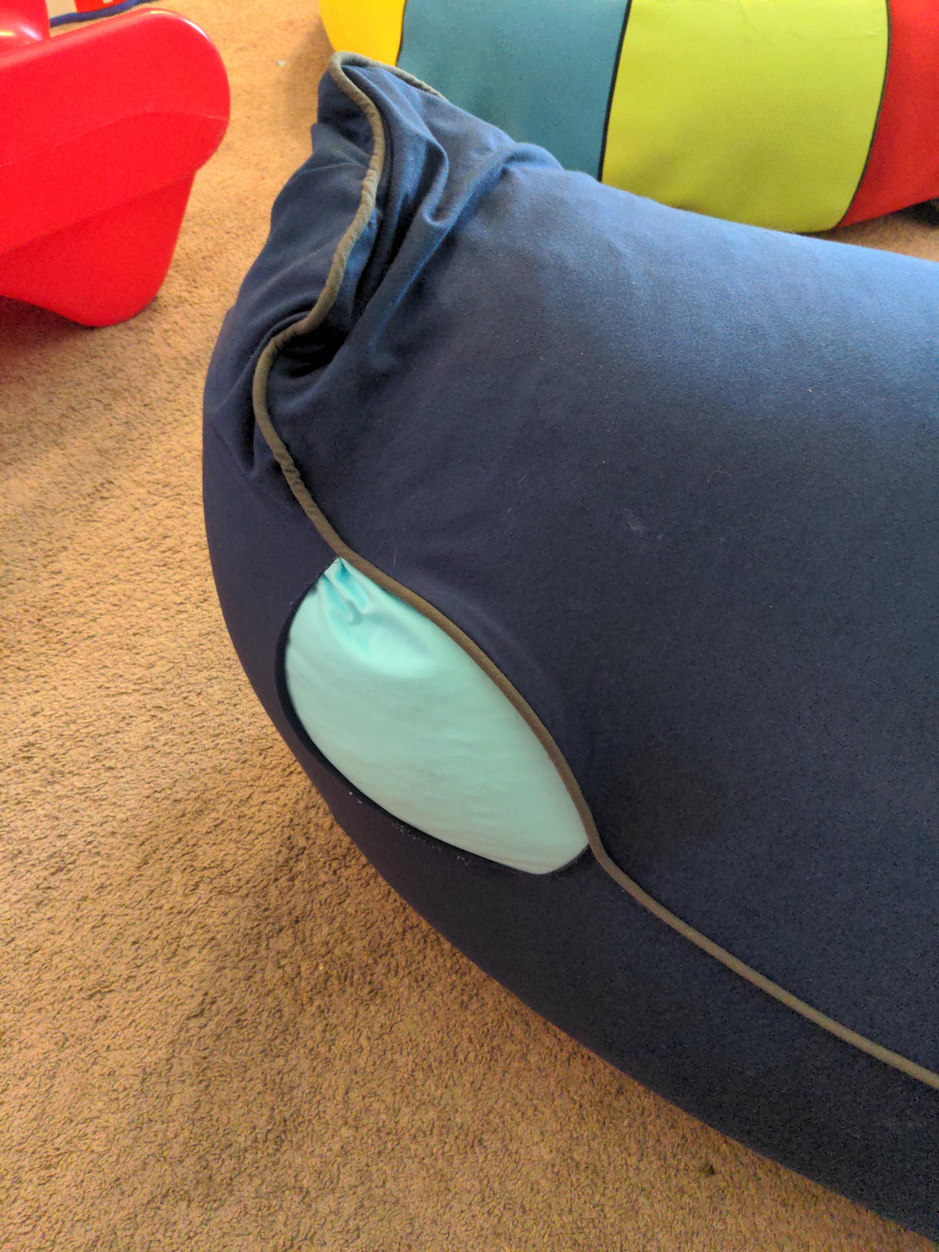 Lounger Small Bean Bag Lounge Chair for Adults, Kids and Teens, Soft, Plush, Comfy, Sensory, Gaming Beanbag, Washable Cover, Mint customer photo 2