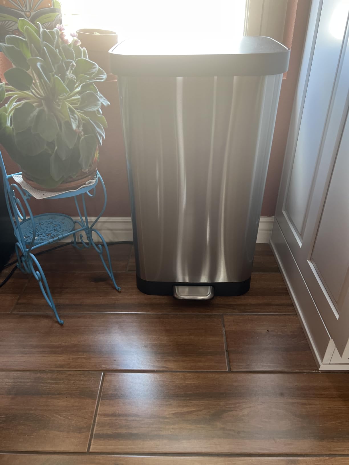 Glad Stainless Steel Trash Can with Clorox Odor Protection, 13 Gal, Pewter | Large Metal Kitchen Garbage Bin with Soft Close Lid, Garbage Bag Rings, Step On Foot Pedal and Waste Bag Roll customer photo 1
