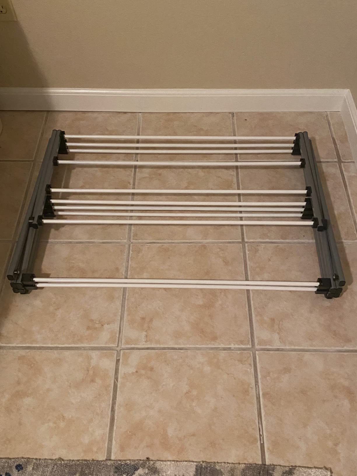 Honey-Can-Do 6-Tier Collapsible Steel Clothes Drying Rack, 24 ft, White | 6-tier steel rack with 24 ft of drying space folds flat to 3 in, 50 lb capacity customer photo 2