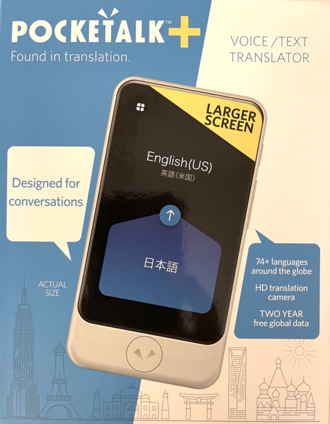 Pocketalk Plus - Real Time, Two-Way Voice & Camera 84+ Language Translator - Extra Large Screen, Longer Battery Life, HIPAA Compliant - Perfect for Travel, Business, Doctors, Nurses, Teachers, Students customer photo 2