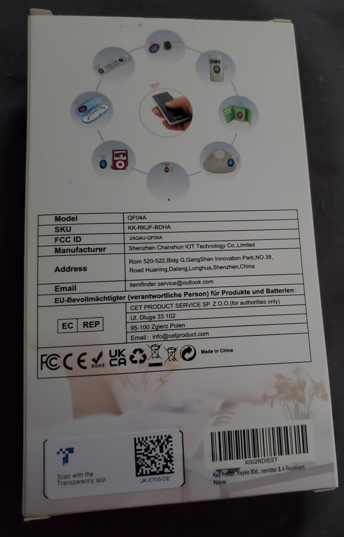 Reyke Key Finder with Sound, 131ft RF Remote Finder, 4 Receivers | 80dB+ RF Remote Control Finder With 1 Transmitter and 4 Receivers for Keys, Wallets, Phones, Glasses and Pet Collars customer photo 1