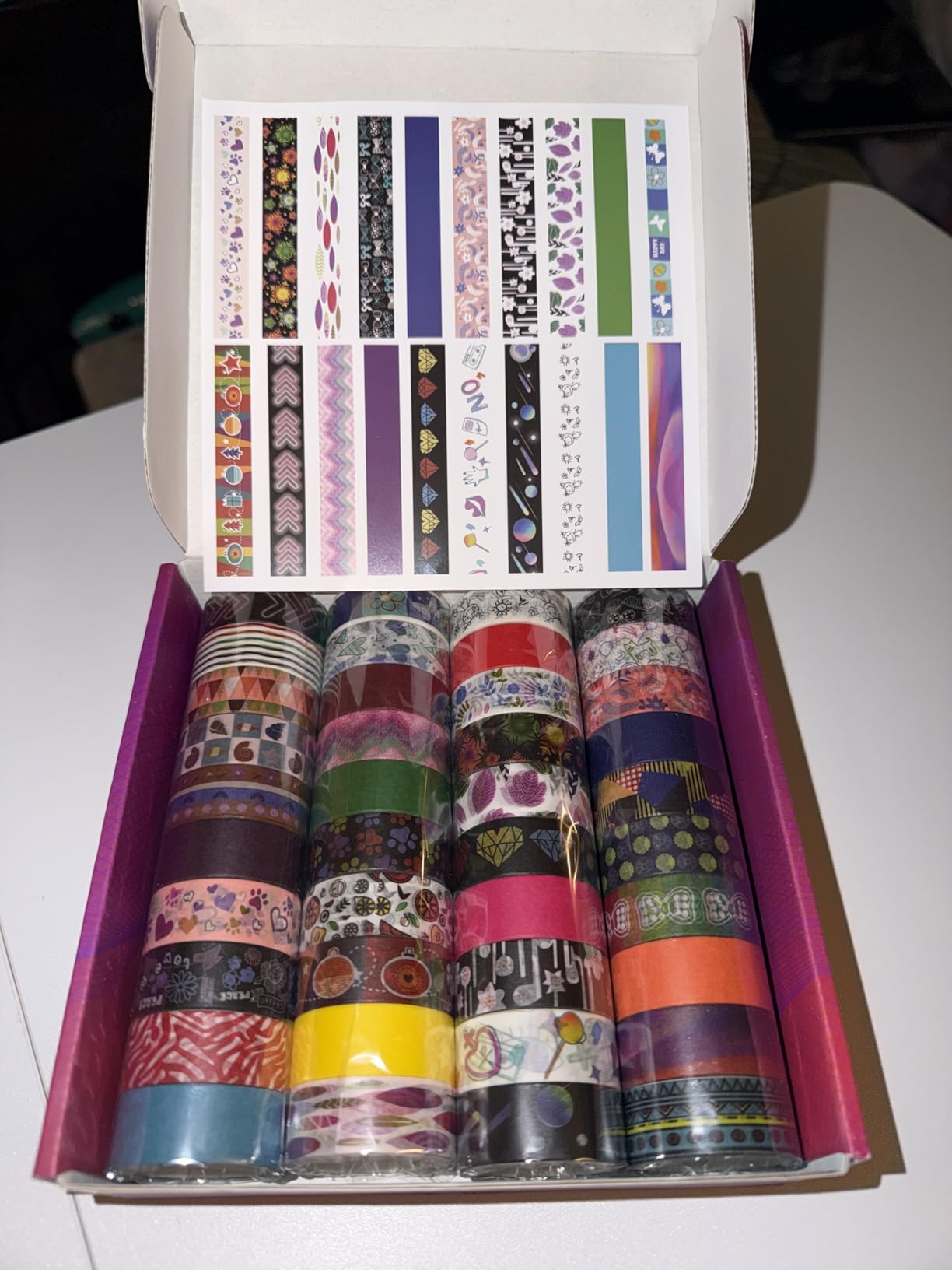 KUNMINGER 40 Rolls Washi Tape Set - 15 mm Wide Colored Decorative Tape for DIY Crafts, Junk Journal Supplies, Scrapbooking Supplies, Bullet Journals, Planners, Party Decorations customer photo 1