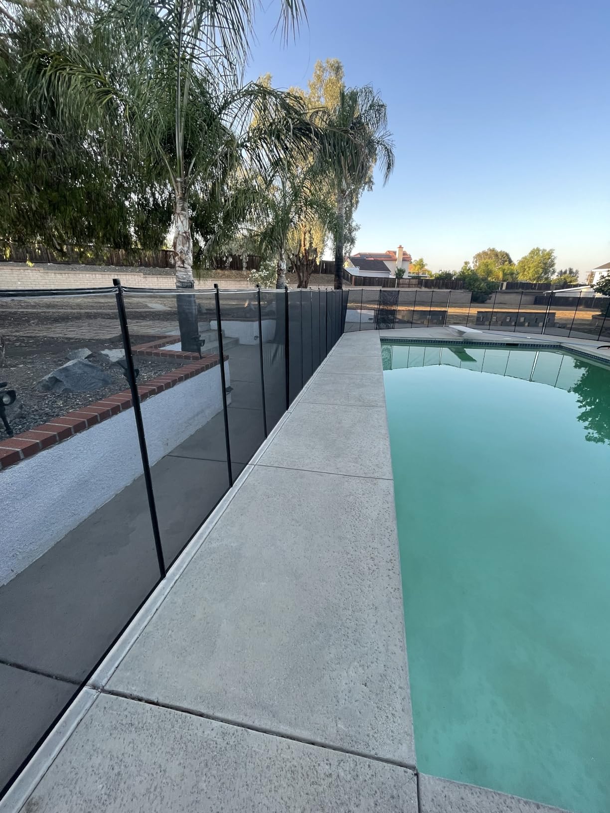 VINGLI Pool Fence 4Ft x 12Ft, Swimming Safety Fencing for Inground Pools | Safety barrier fencing for kids & pets, mesh pool fence prevents accidental access, weather-resistant black fence customer photo 2