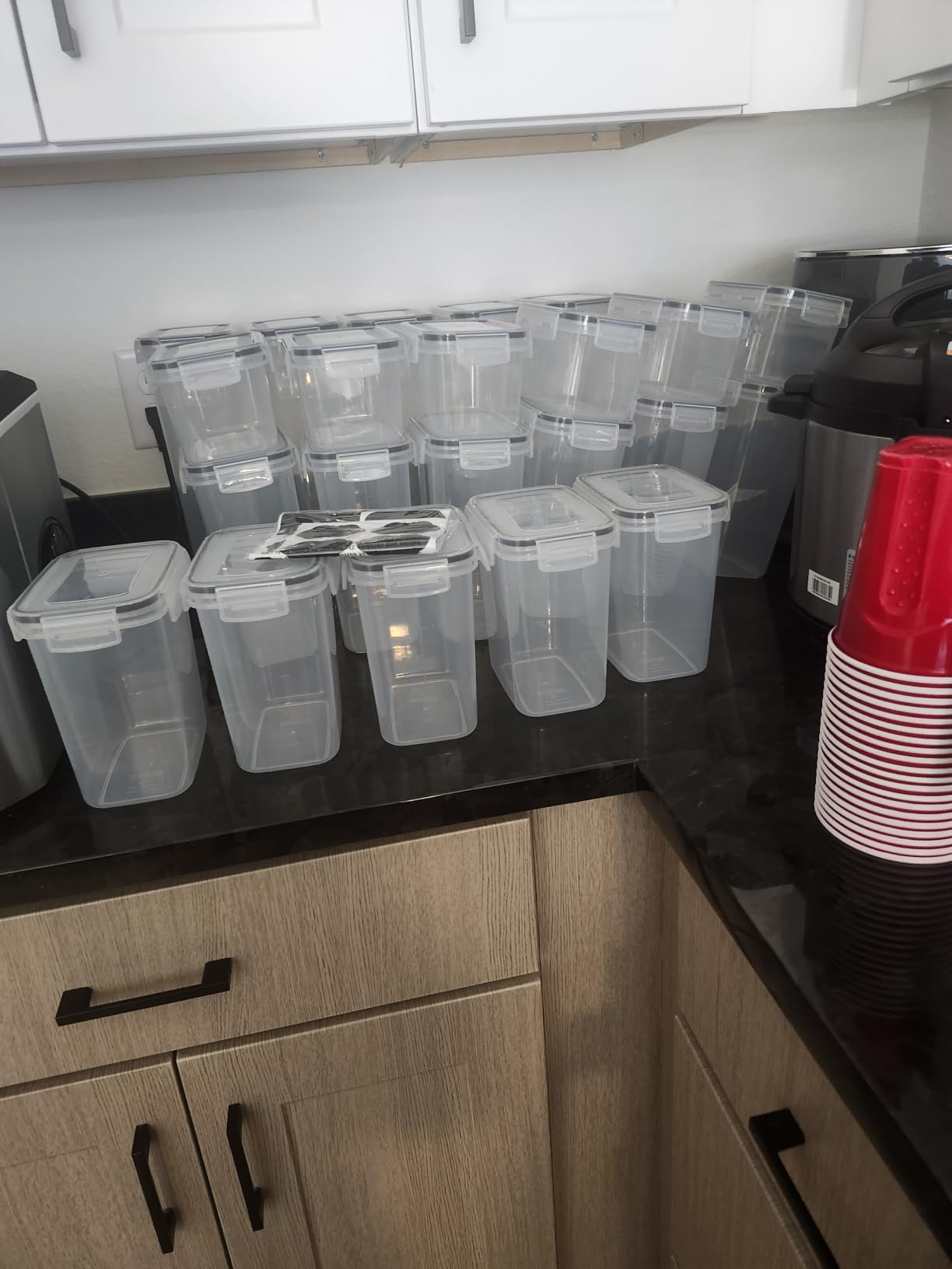Vtopmart Airtight Food Storage Containers with Lids, 24 pcs, Black | For Cereal Pasta Snack Flour Sugar, BPA Free, Airtight Seal, Multiple Sizes, Dishwasher Safe (Not Lids), Includes 24 Labels customer photo 2