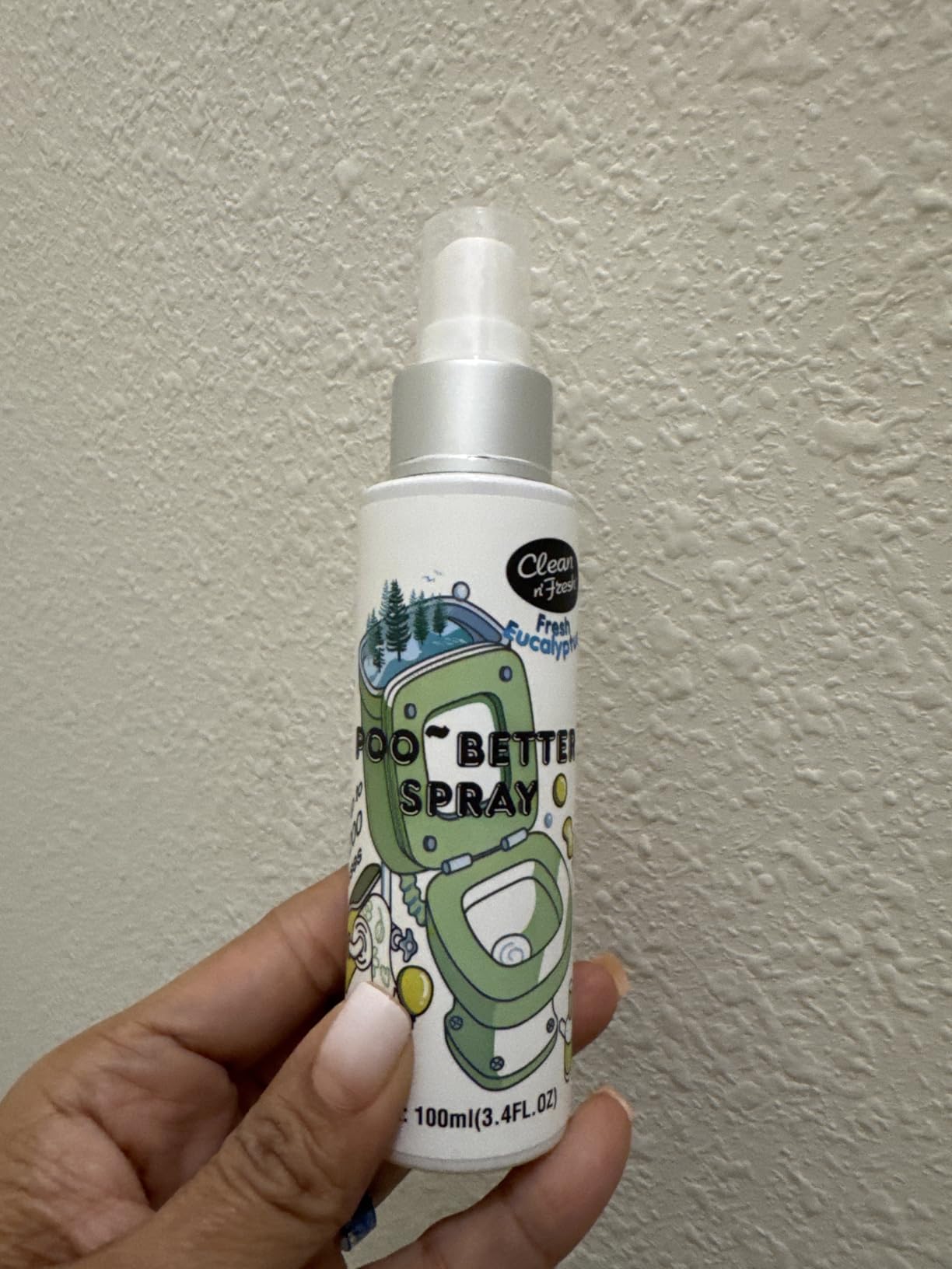 Clean-n-Fresh Toilet Spray, 6.8 Fl.oz Poo Spray | Up to 400+ Uses, 100% Natural Plant Essential Oil Citrus Scent, Bathroom Deodorizer customer photo 1
