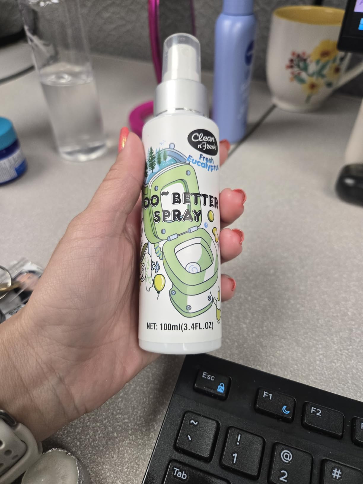 Clean-n-Fresh Toilet Spray, 6.8 Fl.oz Poo Spray | Up to 400+ Uses, 100% Natural Plant Essential Oil Citrus Scent, Bathroom Deodorizer customer photo 2