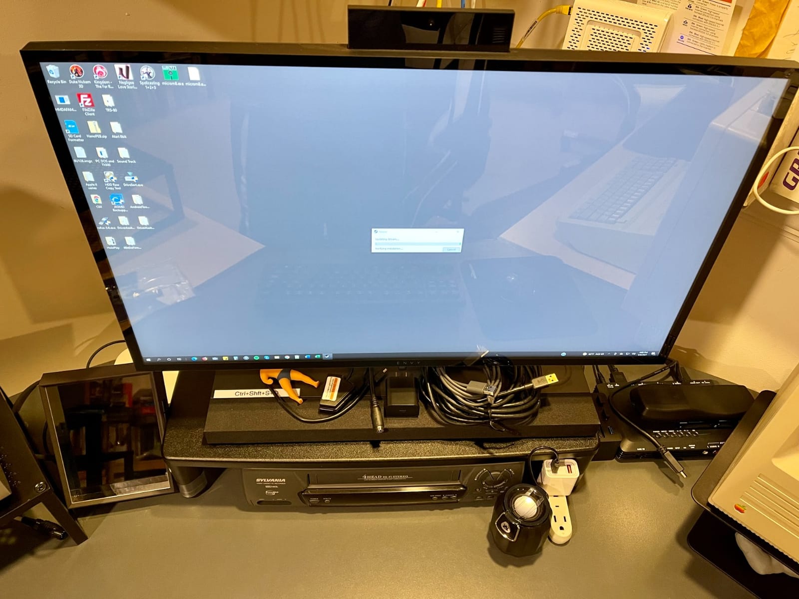 3M Monitor Computer Stand, 21.6 in x 9.4 in, 4 Port USB Hub | Height Adjustable Monitor Riser For Desk, Office, Home With Underneath Storage Space, No Skid customer photo 2