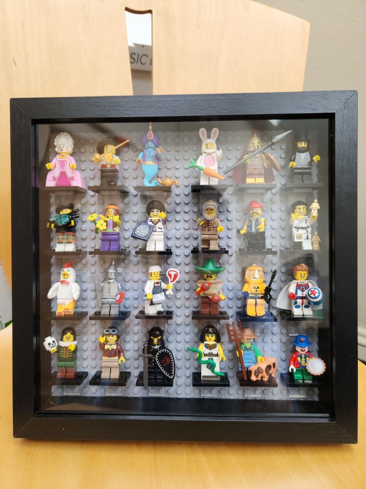 Tapeera Wooden Minifigure Display Case - 11x11 shadow box customer photo 1