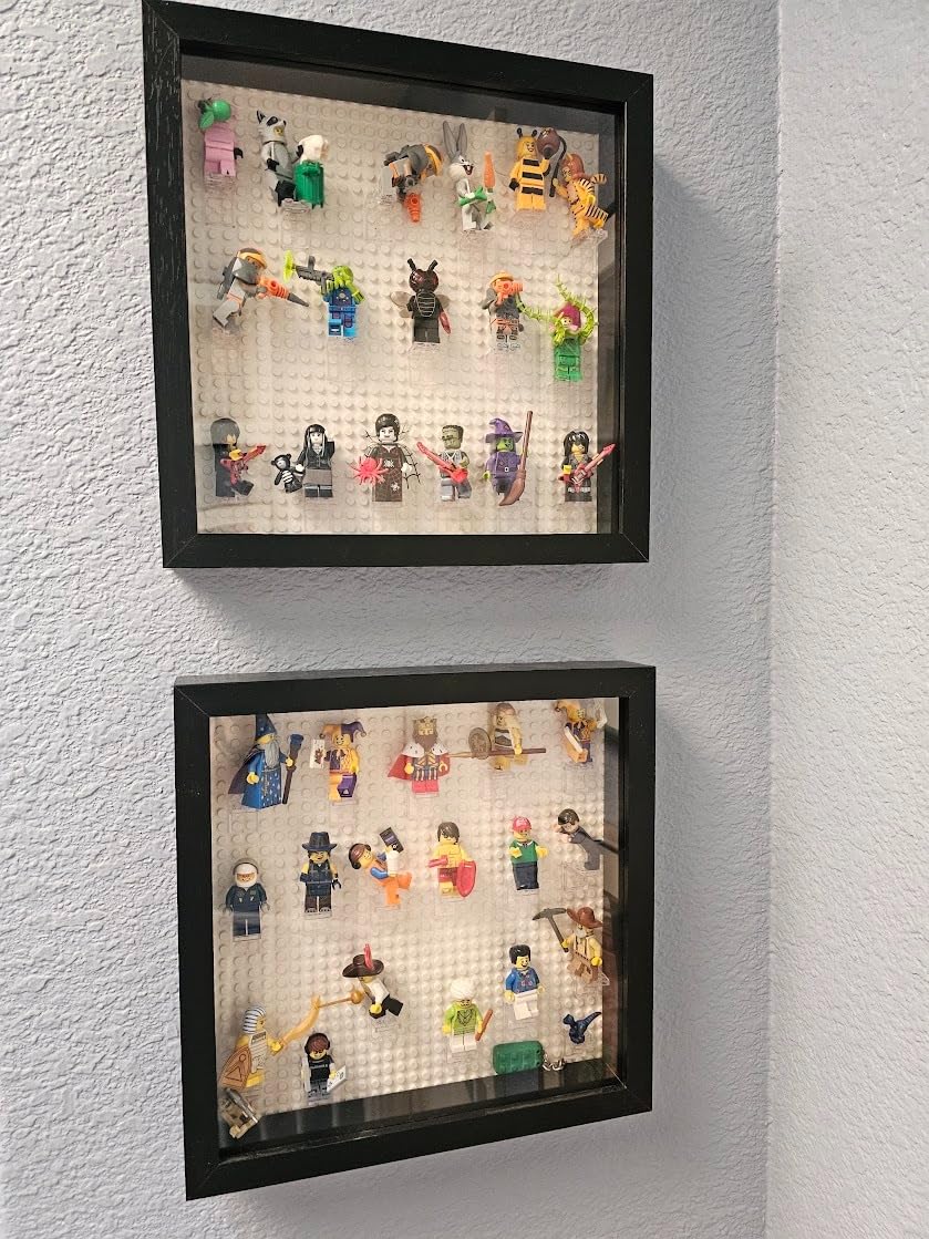 Tapeera Wooden Minifigure Display Case - 11x11 shadow box customer photo 2