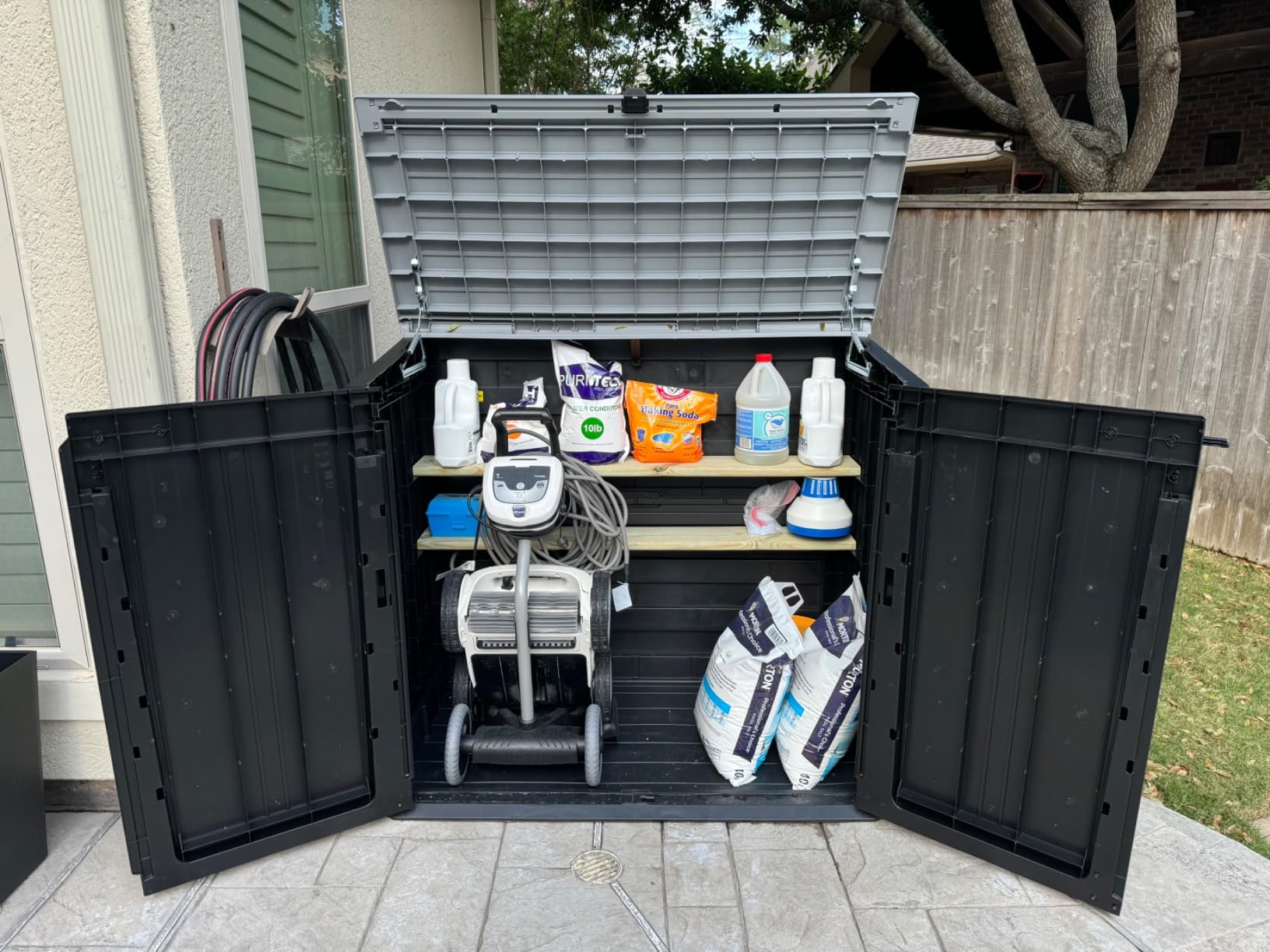 Keter Store-It-Out Prime 4.3 x 3.7 ft. Outdoor Resin Storage Shed with Easy Lift Hinges, Perfect for Yard Tools, Pool Floats and Garden Accessories, Black customer photo 1