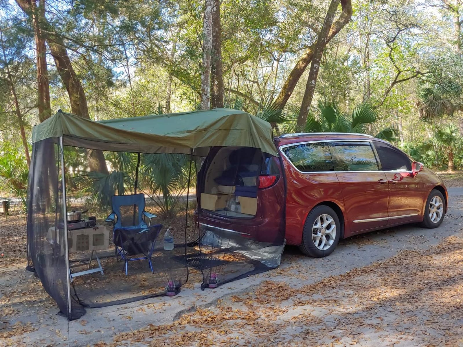 G4Free Car Awning Sun Shelter with Mosquito Net, Portable SUV Tent | Tailgate Shade Car Canopy for Outdoor Camping Car Travel(Army Green) customer photo 2