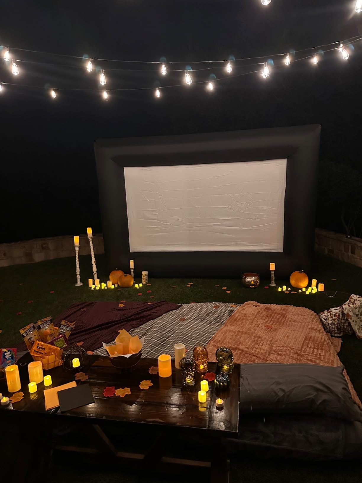 CZGBRO Inflatable Movie Screen Outdoor - 25FT Projector Screen | Blow Up for Movie Parties Backyard Outside with Air Blower and Carry Bag, Front and Rear Projection customer photo 1