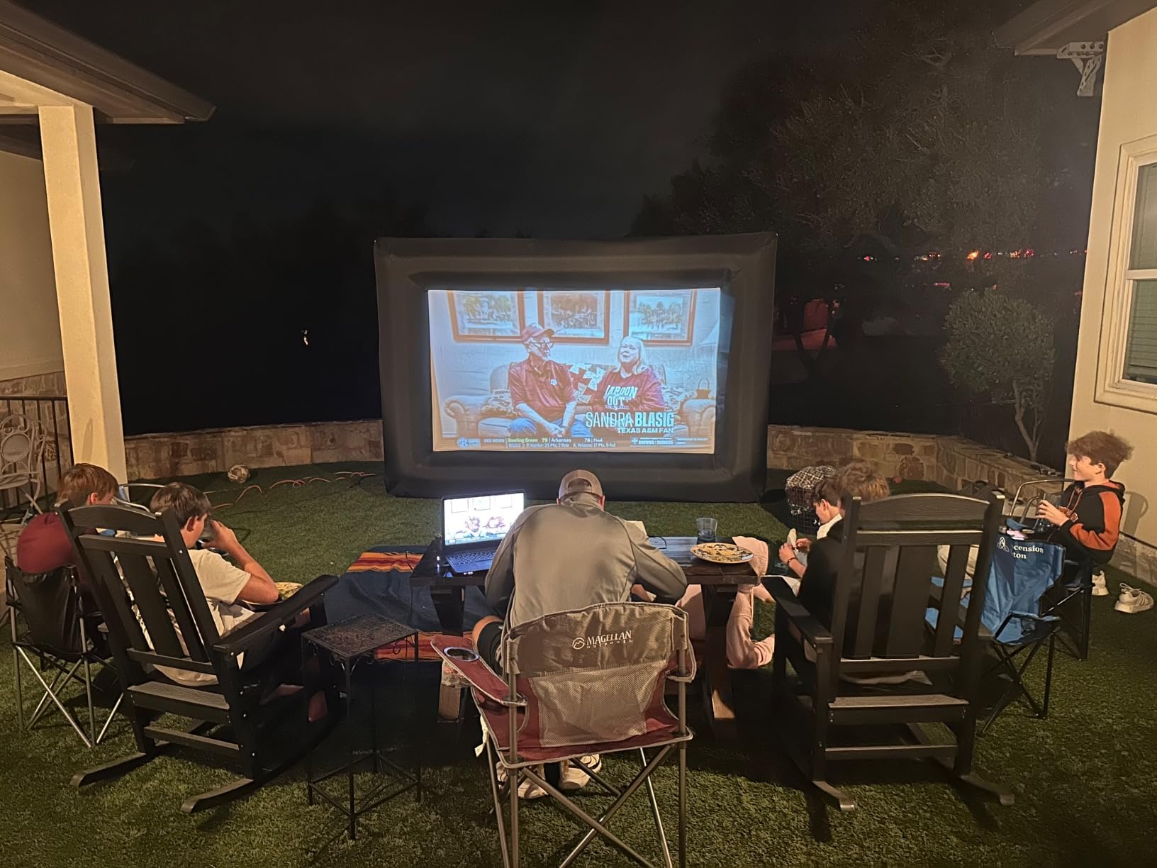 CZGBRO Inflatable Movie Screen Outdoor - 25FT Projector Screen | Blow Up for Movie Parties Backyard Outside with Air Blower and Carry Bag, Front and Rear Projection customer photo 2