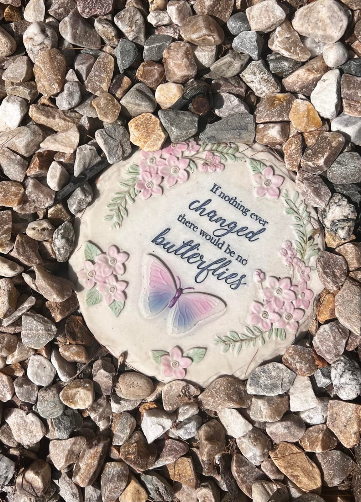 Spoontiques - Garden Décor - Hummingbird Stepping Stone - Decorative Stone for Garden customer photo 2