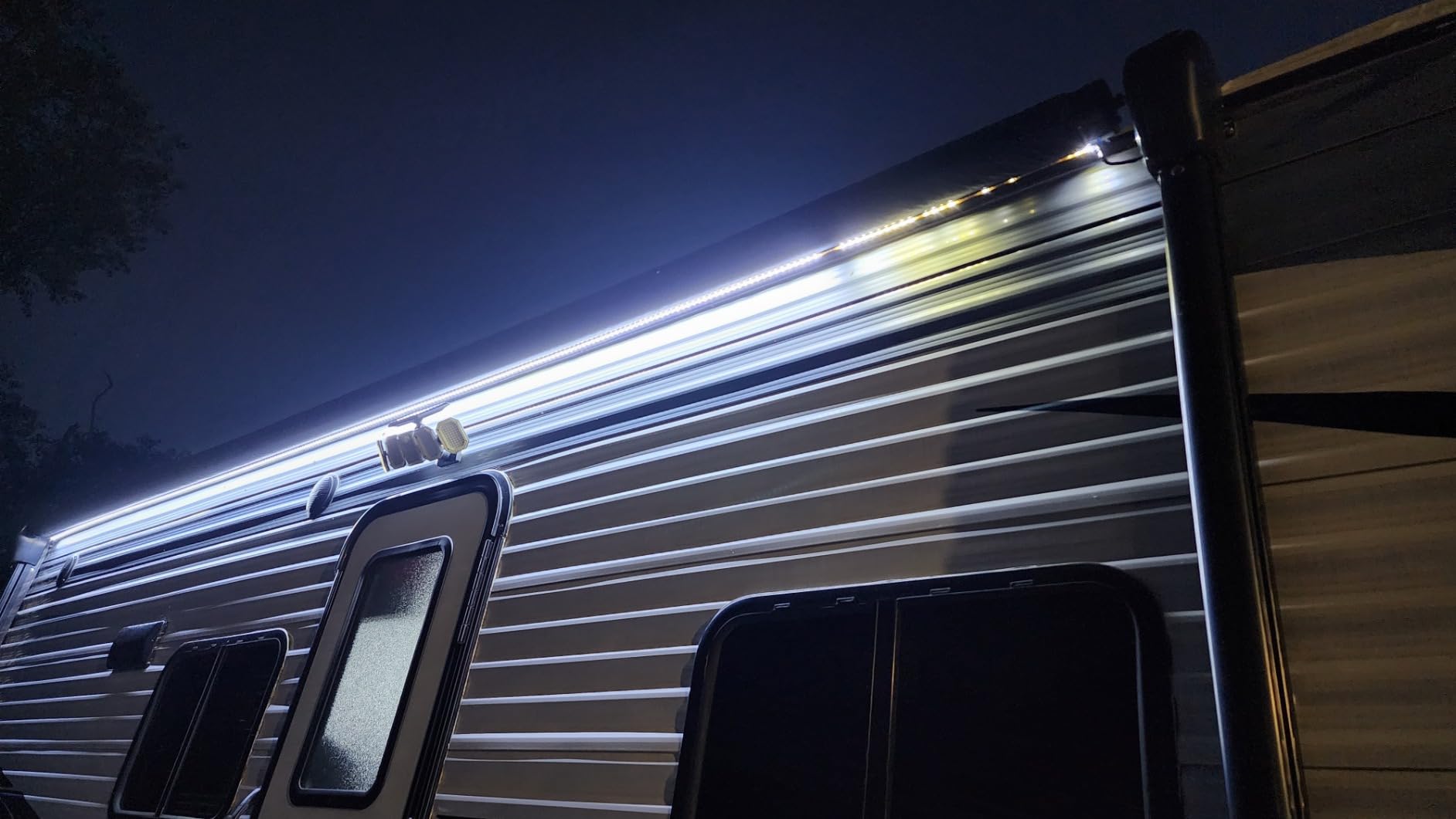 RV Awning Lights, 12V 16.4FT White Camping Awning Lights | Motorhome Travel Trailer Food Trucks Van Waterproof Canopy Led Strip Lighting, RV Exterior Underglow Light customer photo 1