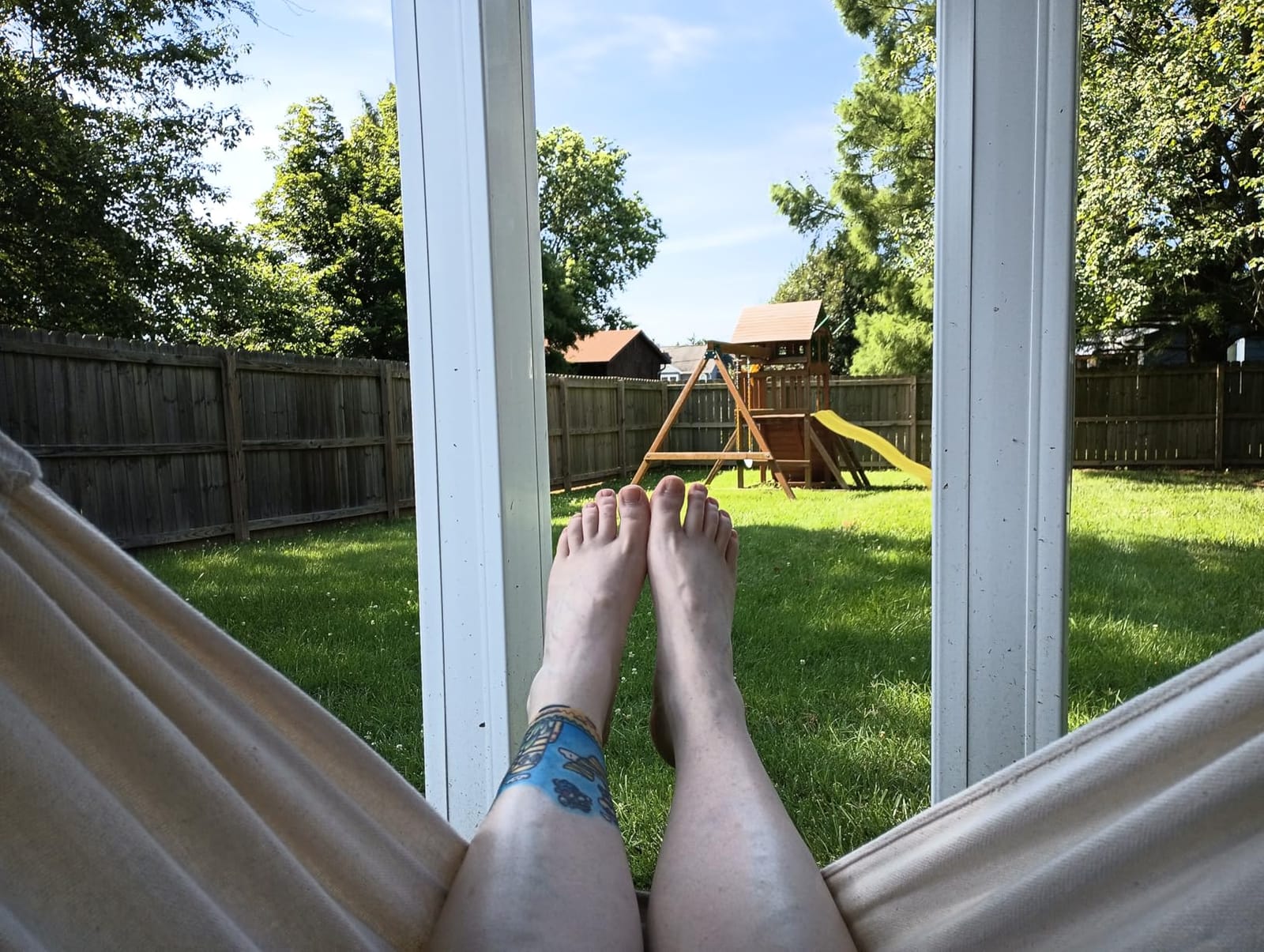 ADVOKAIR Hammock Chair Swing XXL, 1/3 Larger Than Standard, 500lbs Indoor/Outdoor with Steel Anti-slip Bar, Easy Assembly customer photo 2