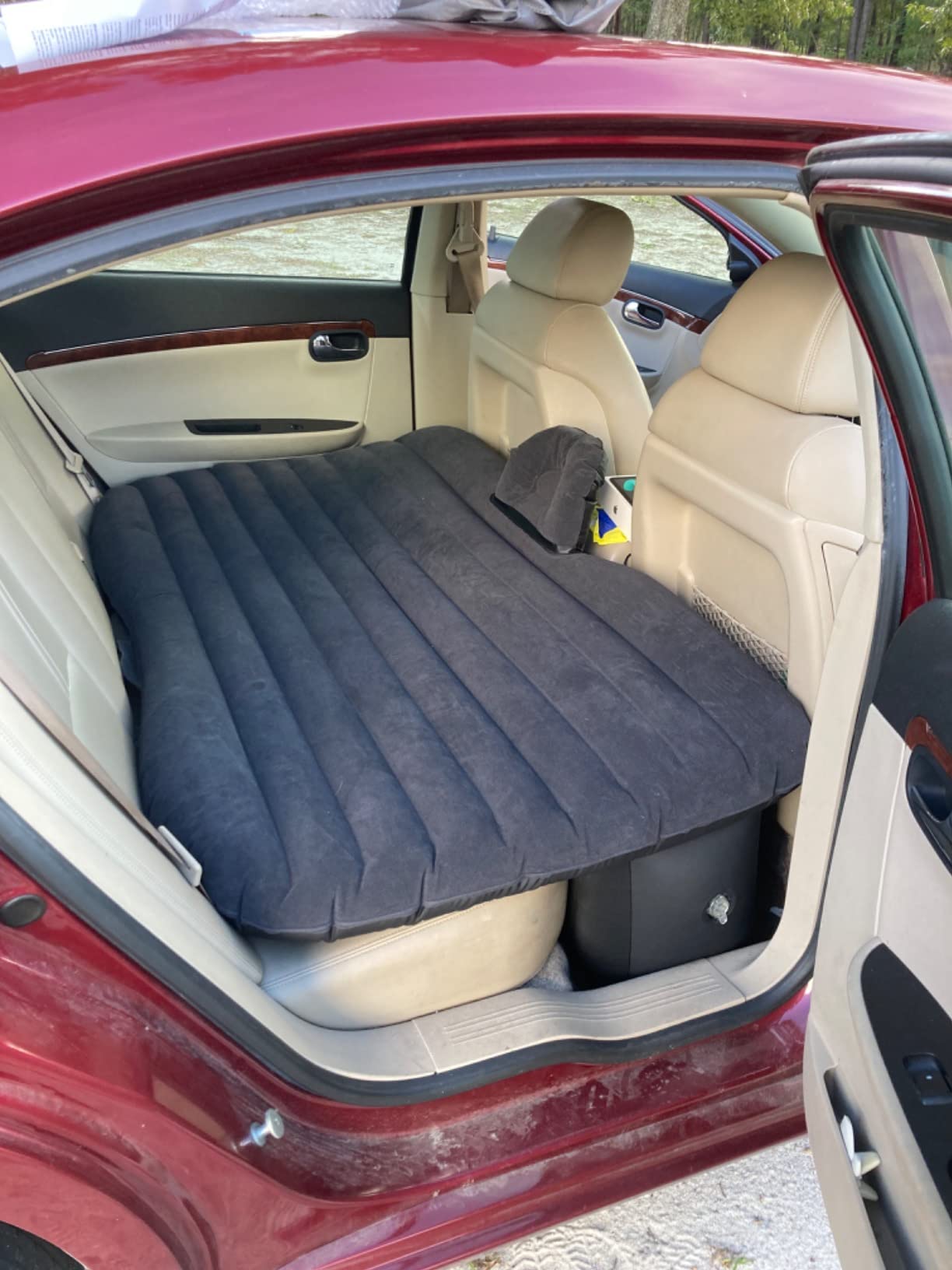 Car Bed,Camping Mattress for Car,Travel Sleeping Bed Inflatable Mattress | Fits Most Car Models,Camping,Travel,Outdoor Necessities,with 2 Pillows,Portable,Lightweight Folded, Easy to Carry,Black customer photo 2