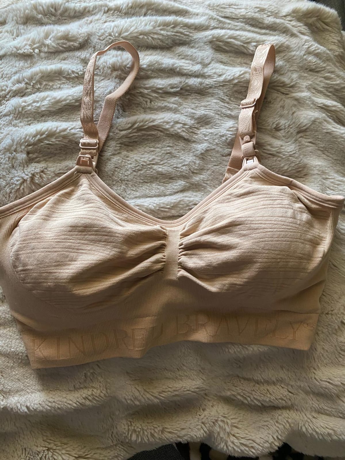 Kindred Bravely Sublime Hands Free Pumping & Nursing Bra, Wireless | Maternity bra with adjustable straps & removable padding. Fits all breast pump flanges, busty & plus size, postpartum support customer photo 1