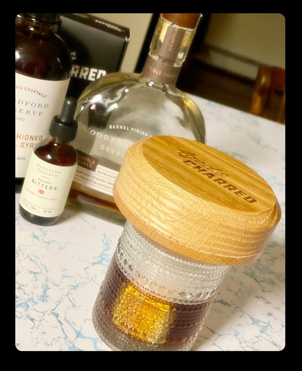Whiskey Smoker Kit with Torch and Butane and Old Fashioned Syrup - 100% USA Oak, High-End Set, 8 Flavors Wood Chips - Old Fashioned Bourbon Cocktail Smoker Kit Gifts for Men Dad customer photo 2