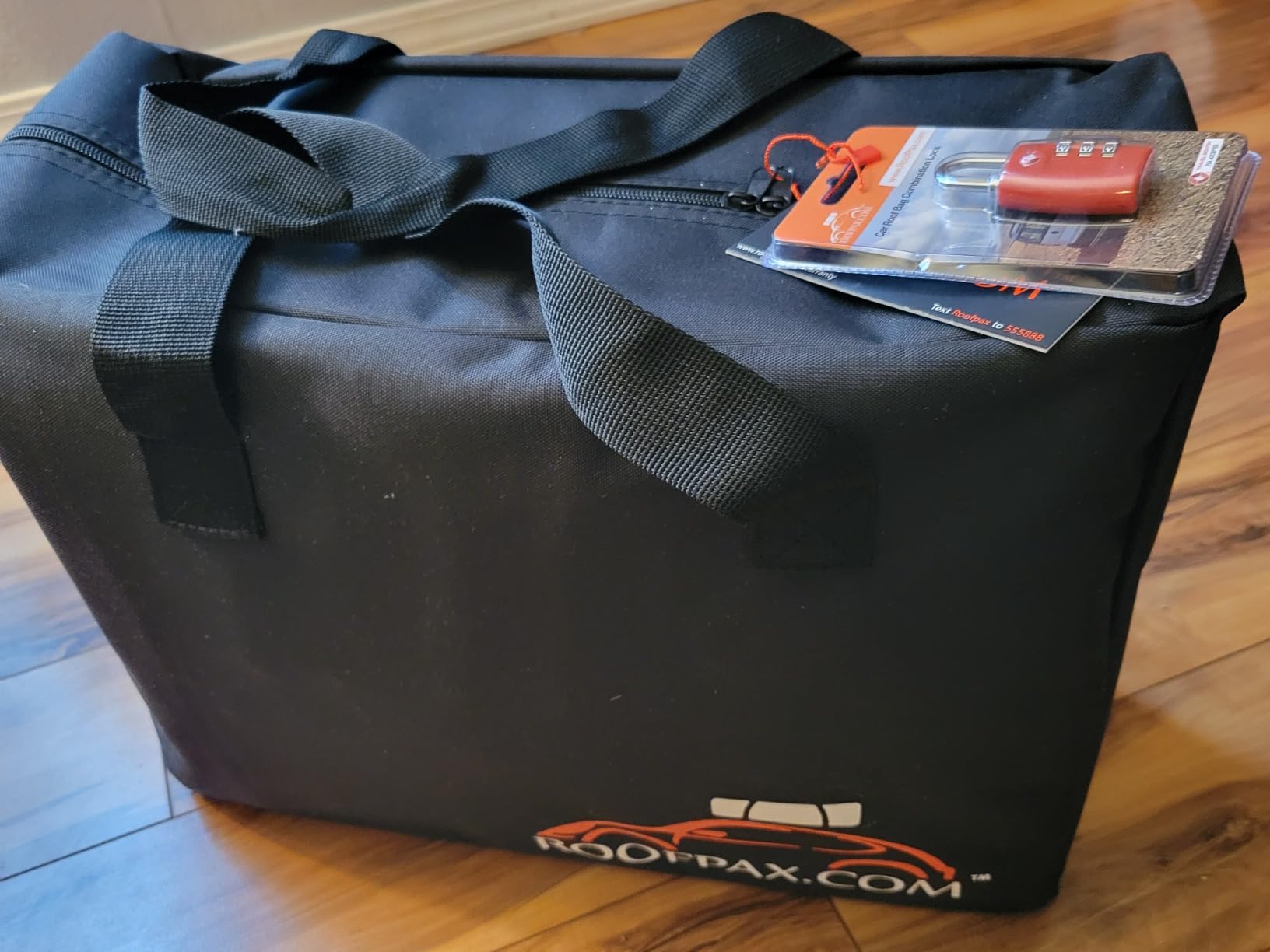 23 cft. Extra Waterproof Rooftop Cargo Carrier Bag, Double Weatherproof Zippers, 10 Heavy-Duty Tie-Down Straps fit Cars with/Without a Rack or Side Rails, Safety Hooks Included customer photo 1